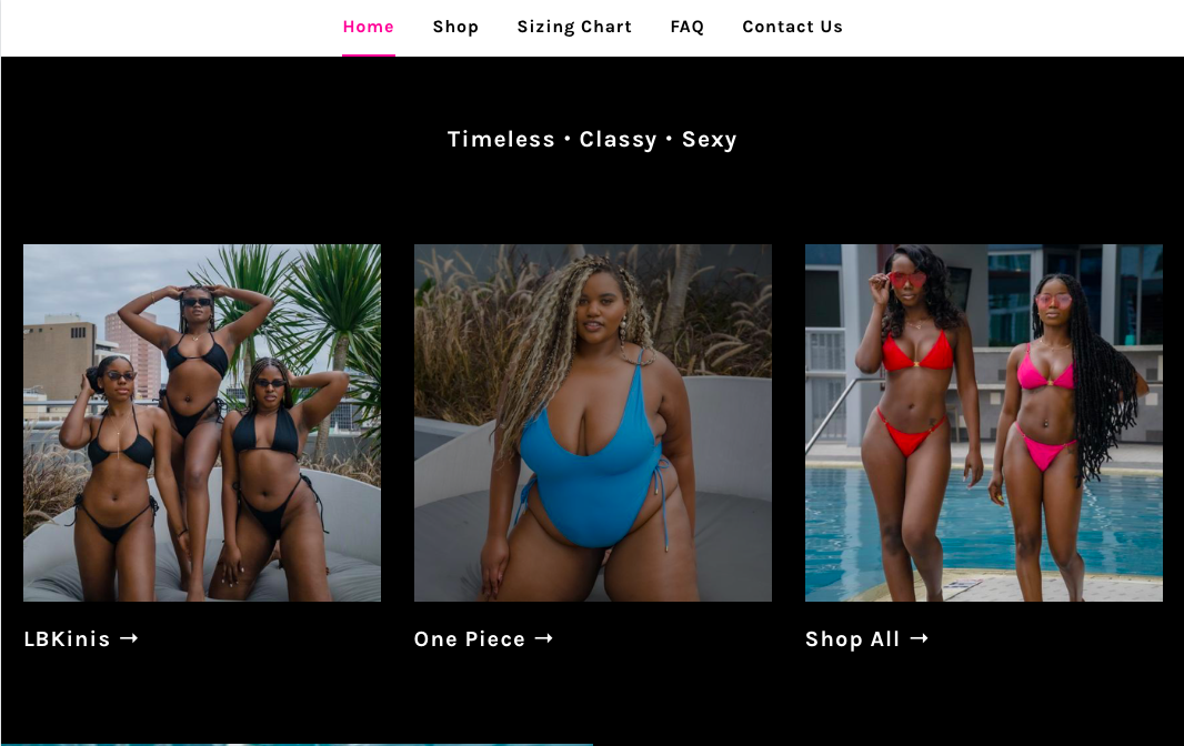 Home Page- LBK Swim Shopify store - image 1 - student project