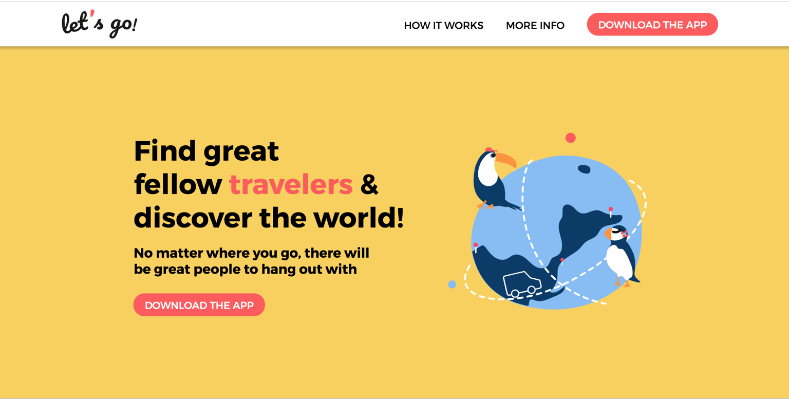 Lets go website - image 2 - student project