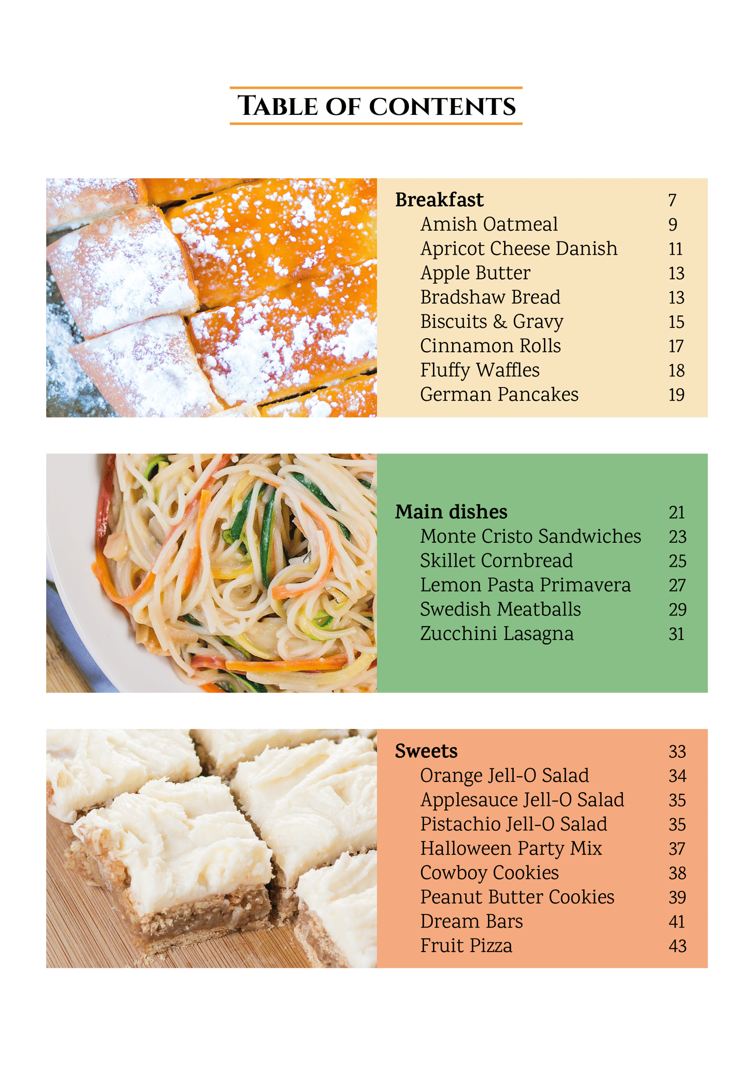 Cookbook design - image 2 - student project