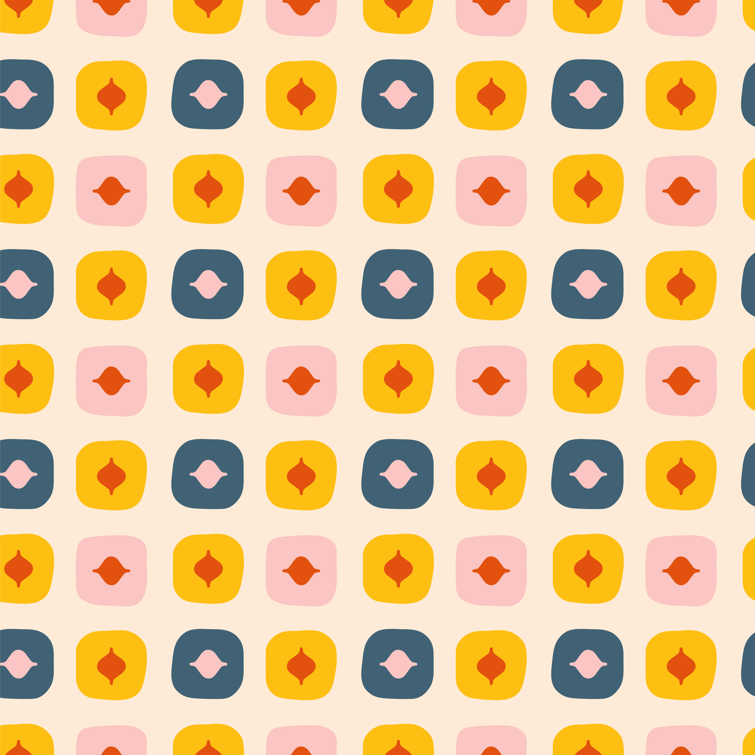 Midcentury Leaves Pattern Design - image 5 - student project