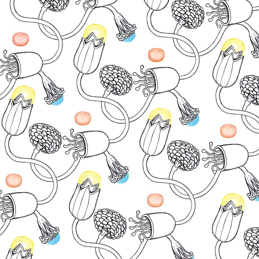 From drawn pattern to Illustrator pattern - image 2 - student project