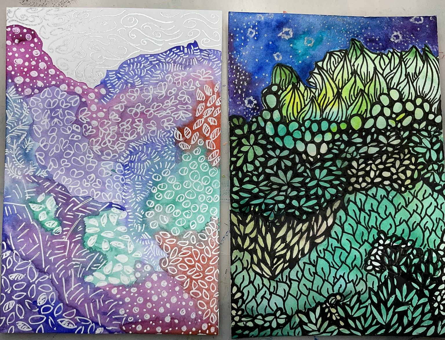 Forest illustrated postcards - image 1 - student project