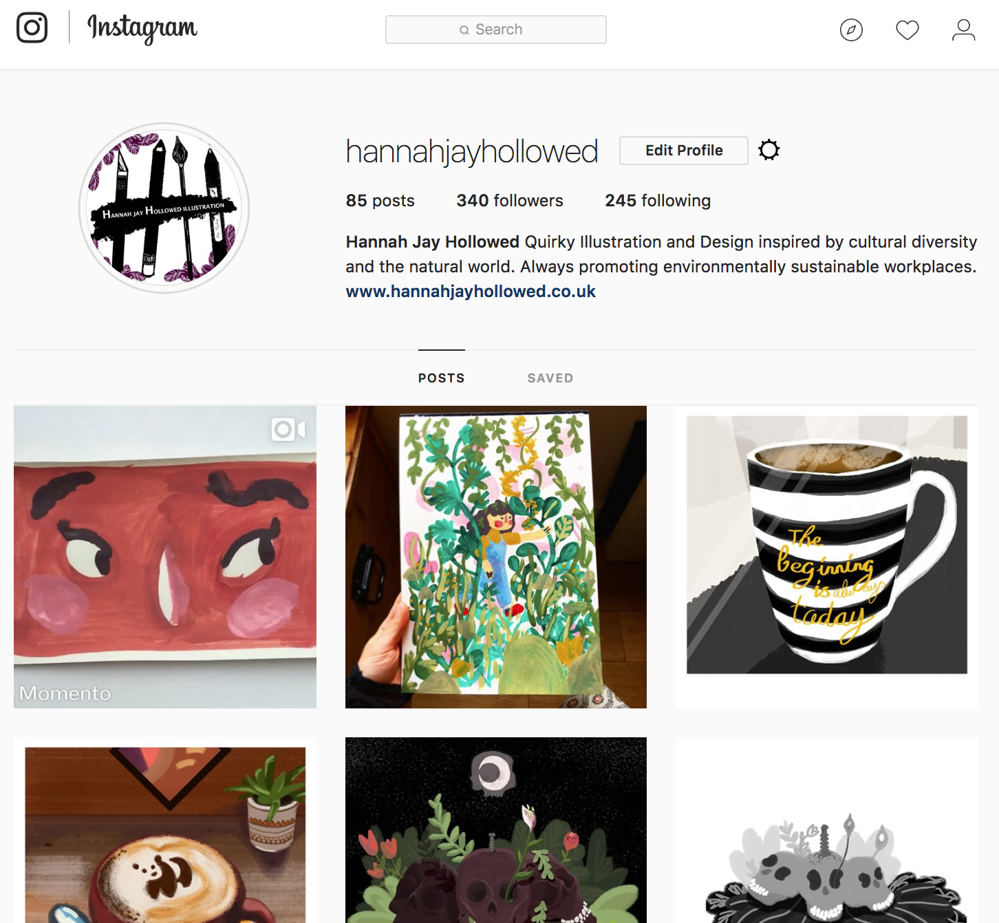 Hannah Jay Hollowed Illustration Branding and Promotion kickstart course - image 3 - student project