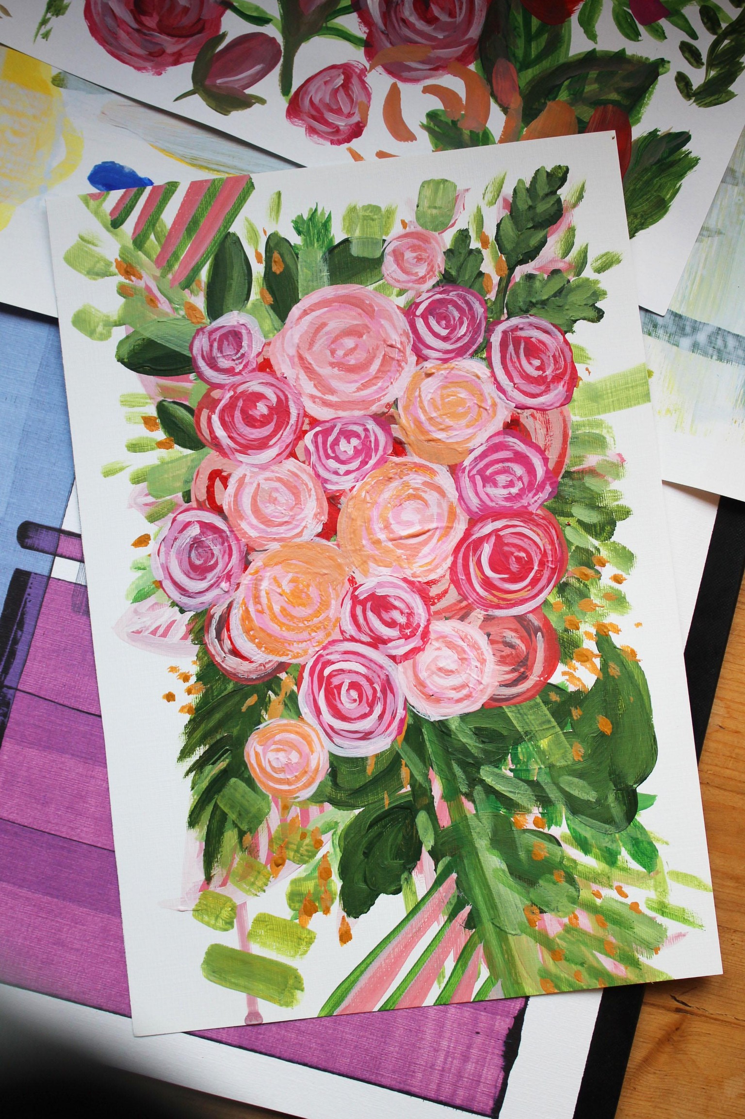 Golden roses and a bouquet - image 2 - student project