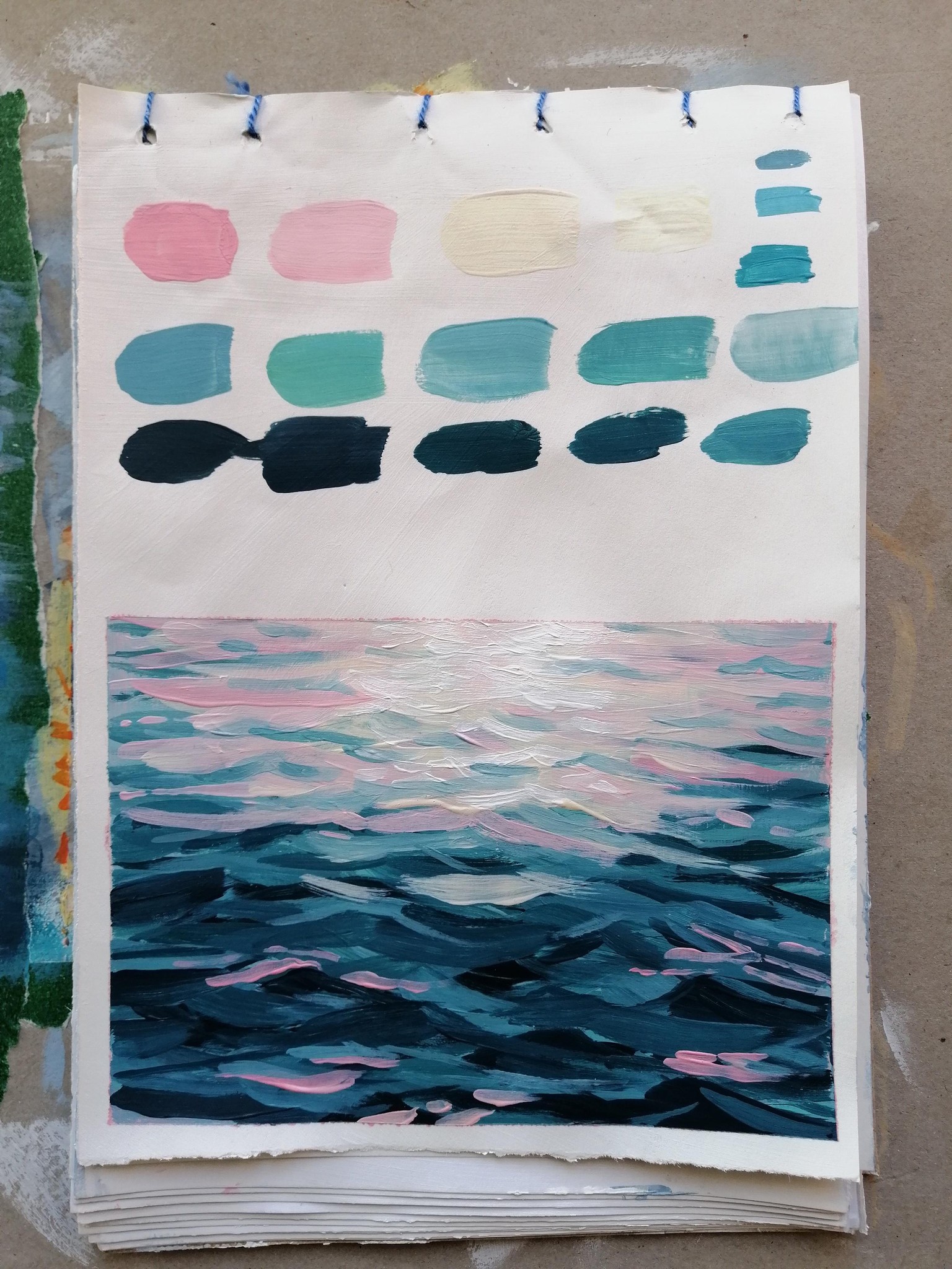 Acrylic Ocean Water Painting - image 4 - student project