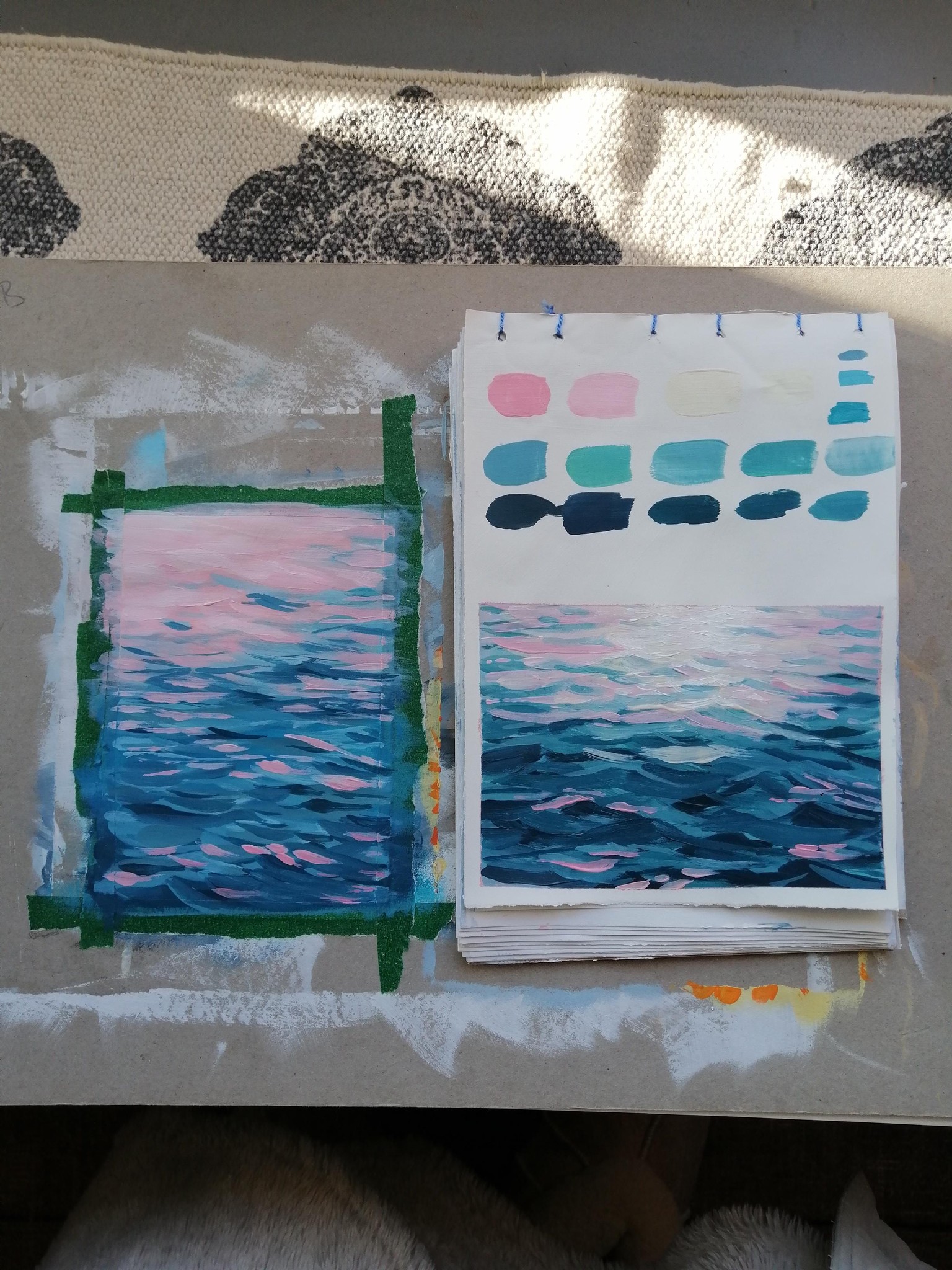 Acrylic Ocean Water Painting - image 5 - student project
