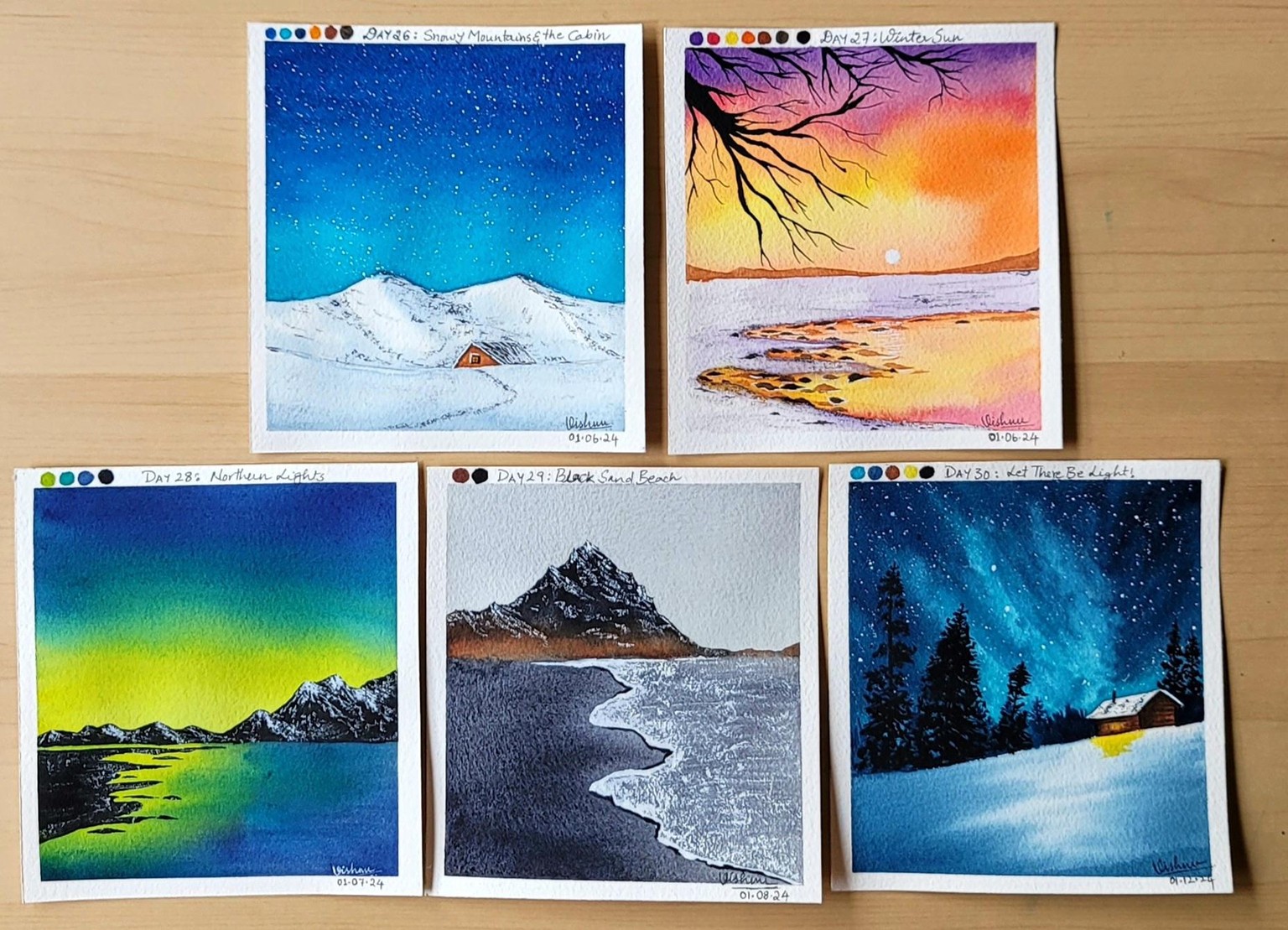 30 Day Watercolor Challenge: Let's Explore Winter Season with Watercolors - image 1 - student project