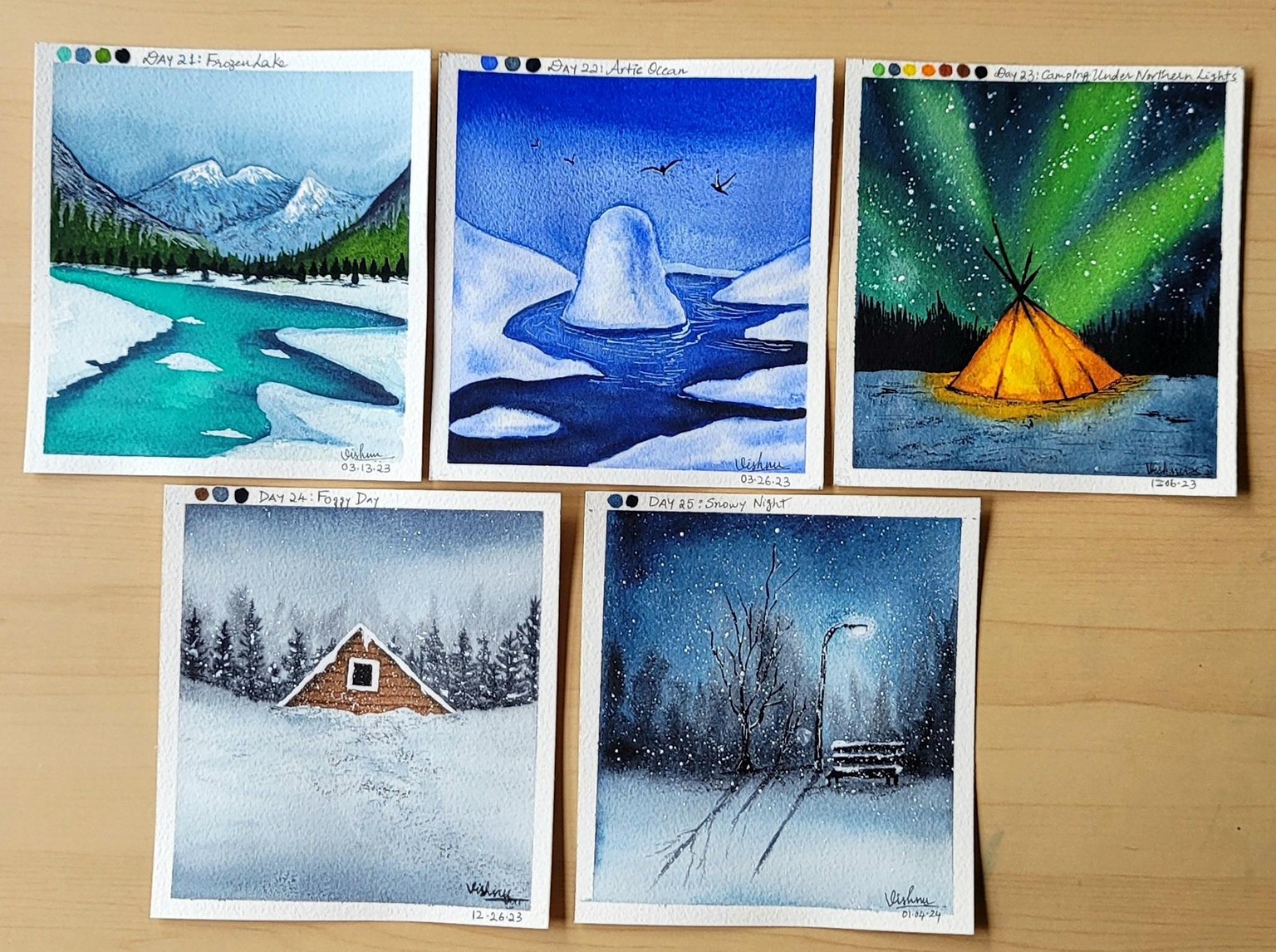 30 Day Watercolor Challenge: Let's Explore Winter Season with Watercolors - image 2 - student project