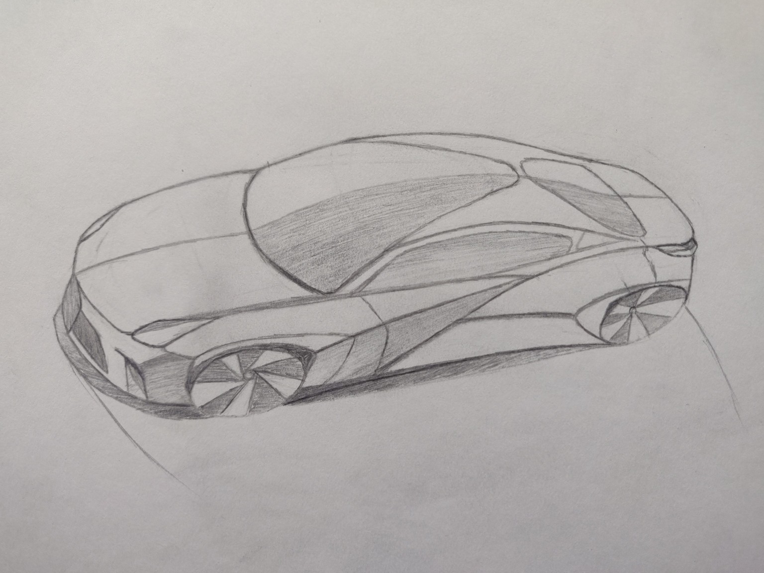 Car sketches from different perspectives - image 2 - student project