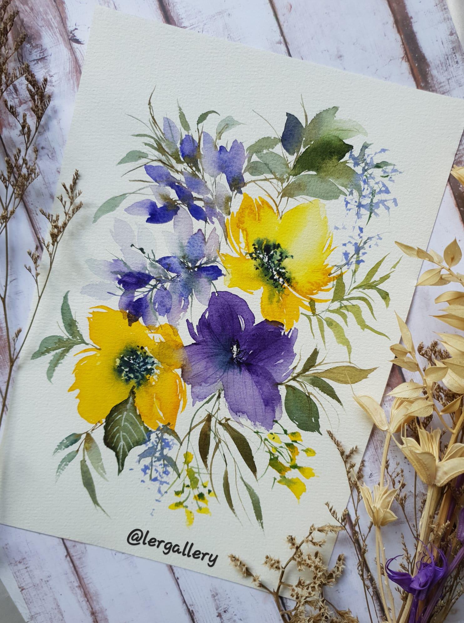 15 Day Watercolor Floral Exploration - image 2 - student project