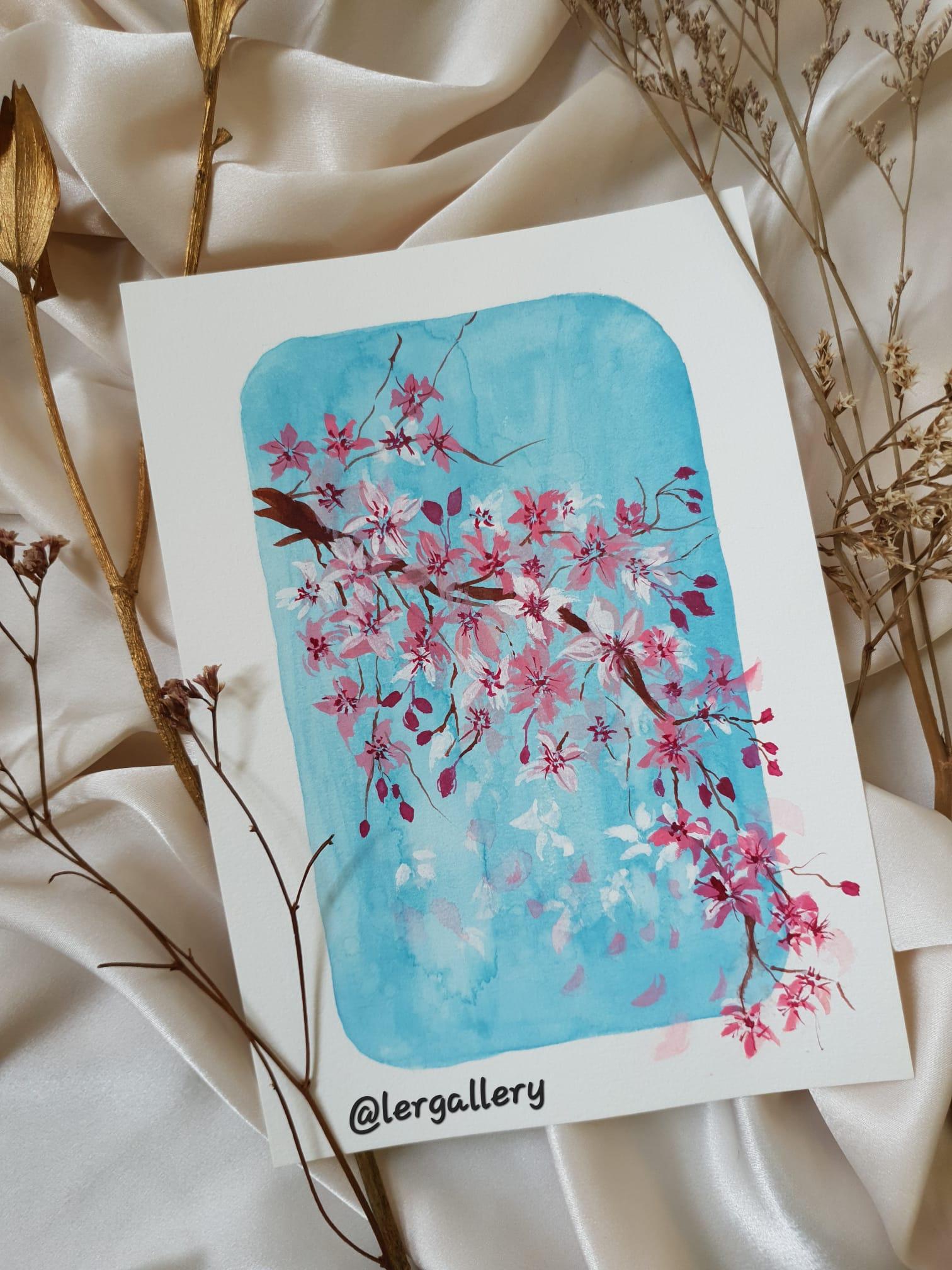 Floral Painting With a Pastel Background - image 2 - student project