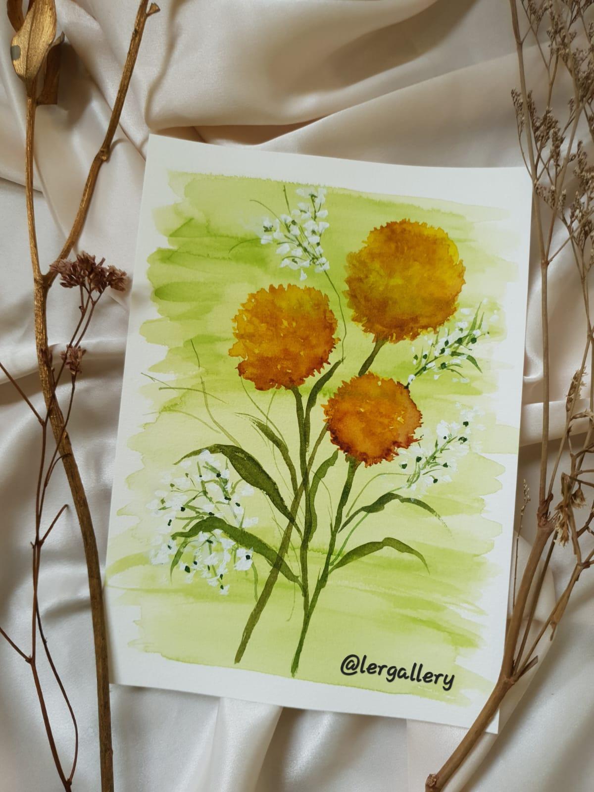 Floral Painting With a Pastel Background - image 3 - student project