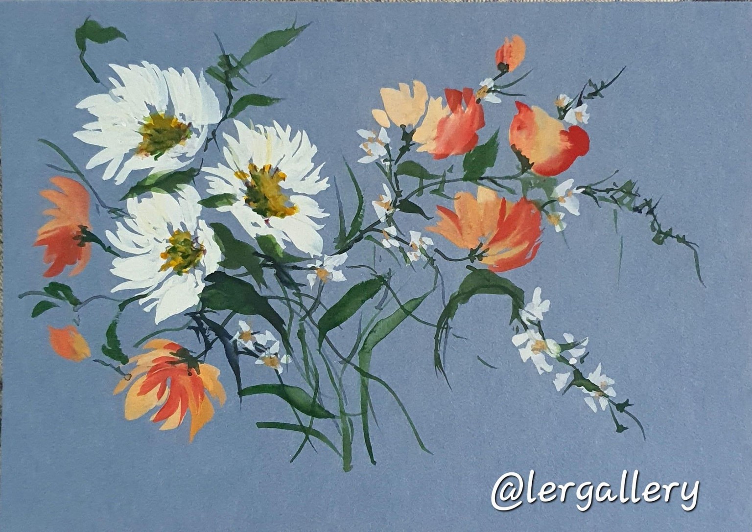Paint Wildflowers With Expressive Strokes On Toned Paper - image 6 - student project