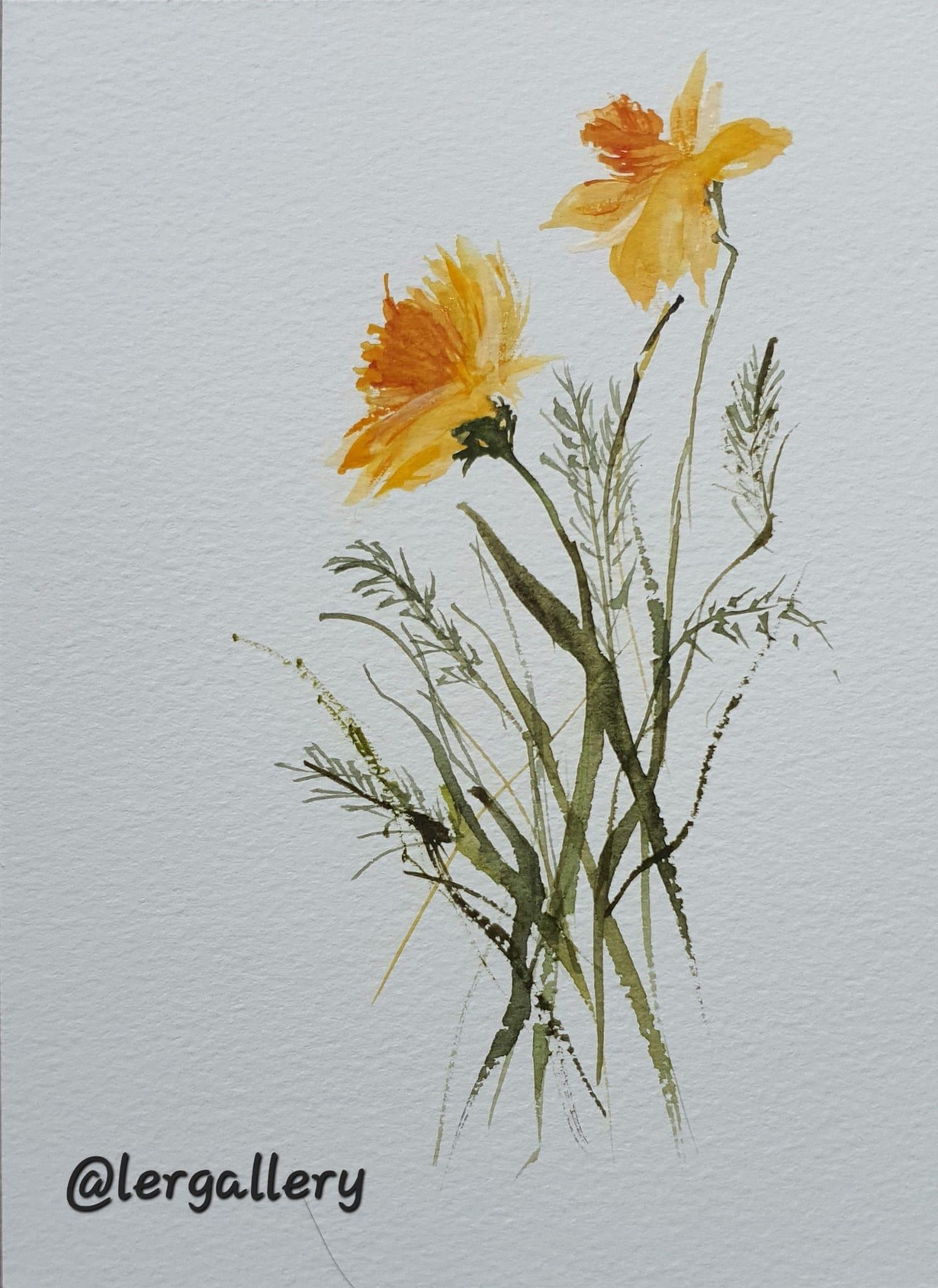 Paint Wildflowers With Expressive Strokes On Toned Paper - image 2 - student project