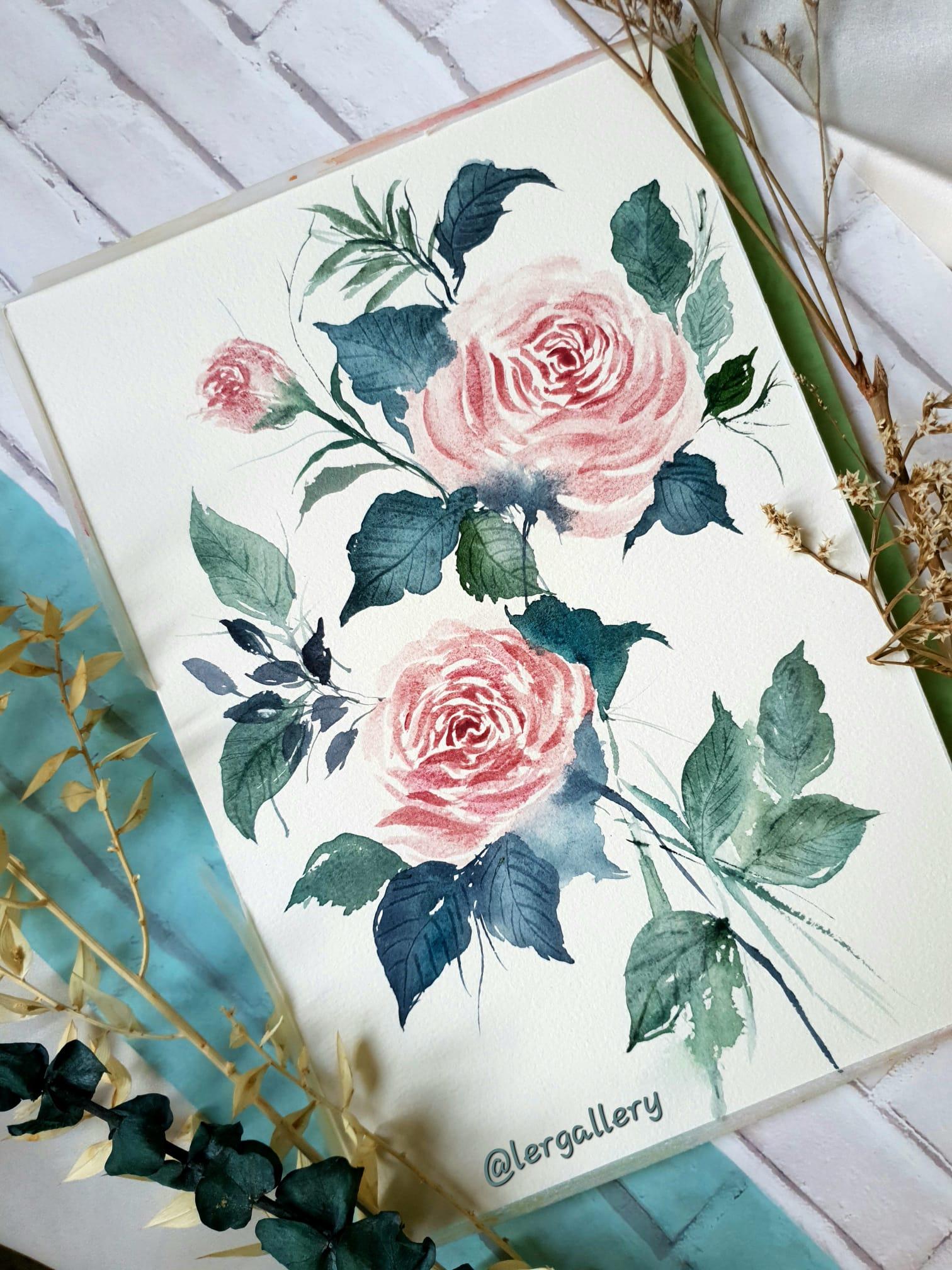 15 Day Watercolor Floral Exploration - image 1 - student project