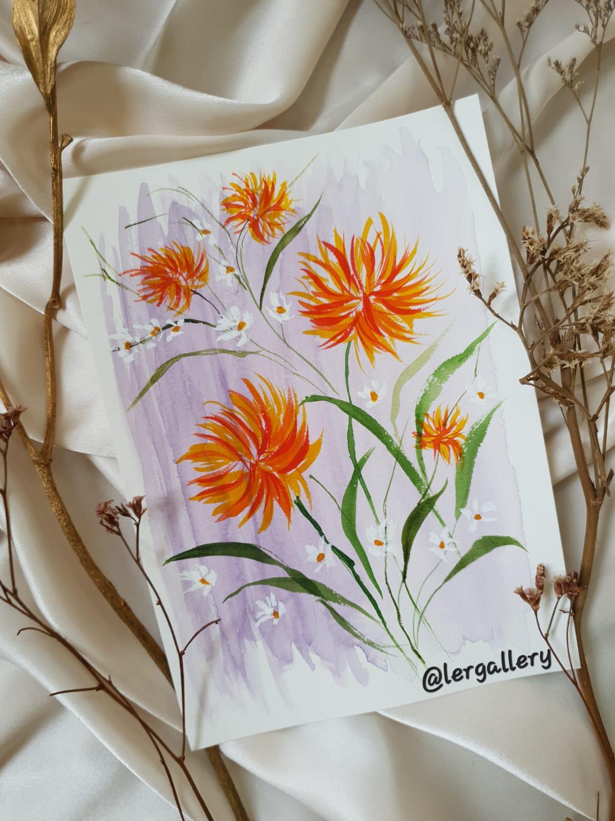 Floral Painting With a Pastel Background - image 5 - student project