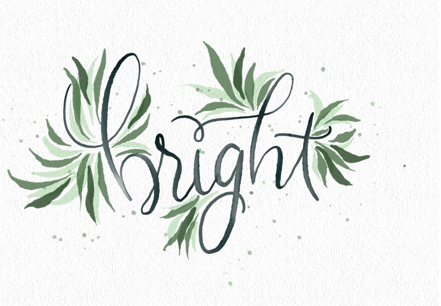 Watercolor lettering - image 1 - student project