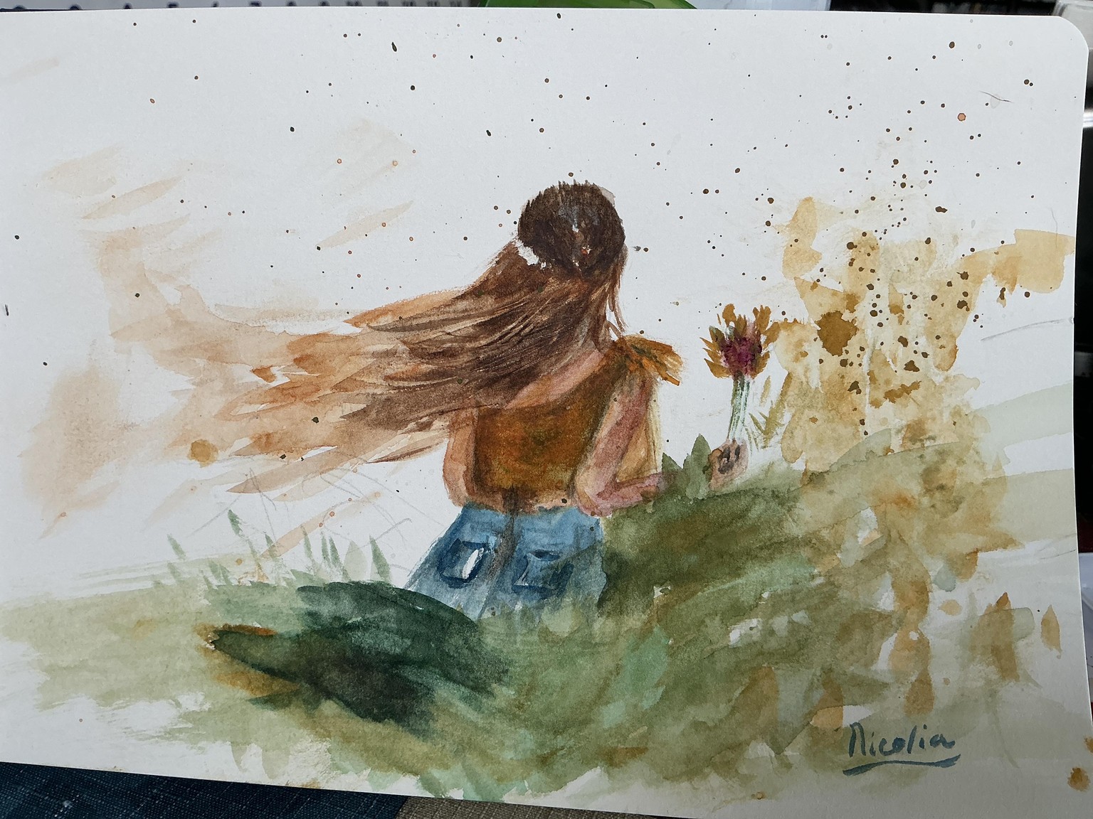 Drawing figures with Watercolors - image 1 - student project