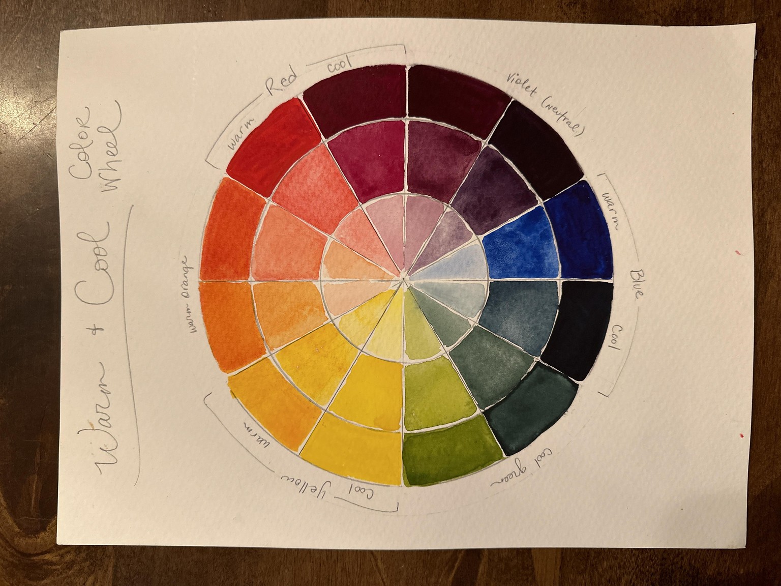 Dena Adams draw color wheel - image 1 - student project