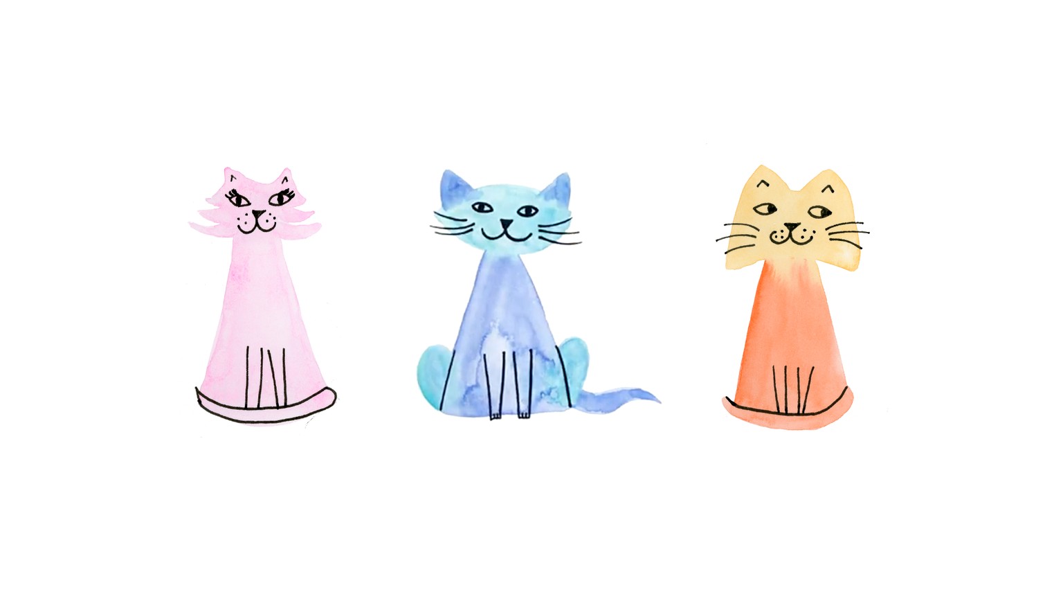 Watercolor Cats - image 3 - student project