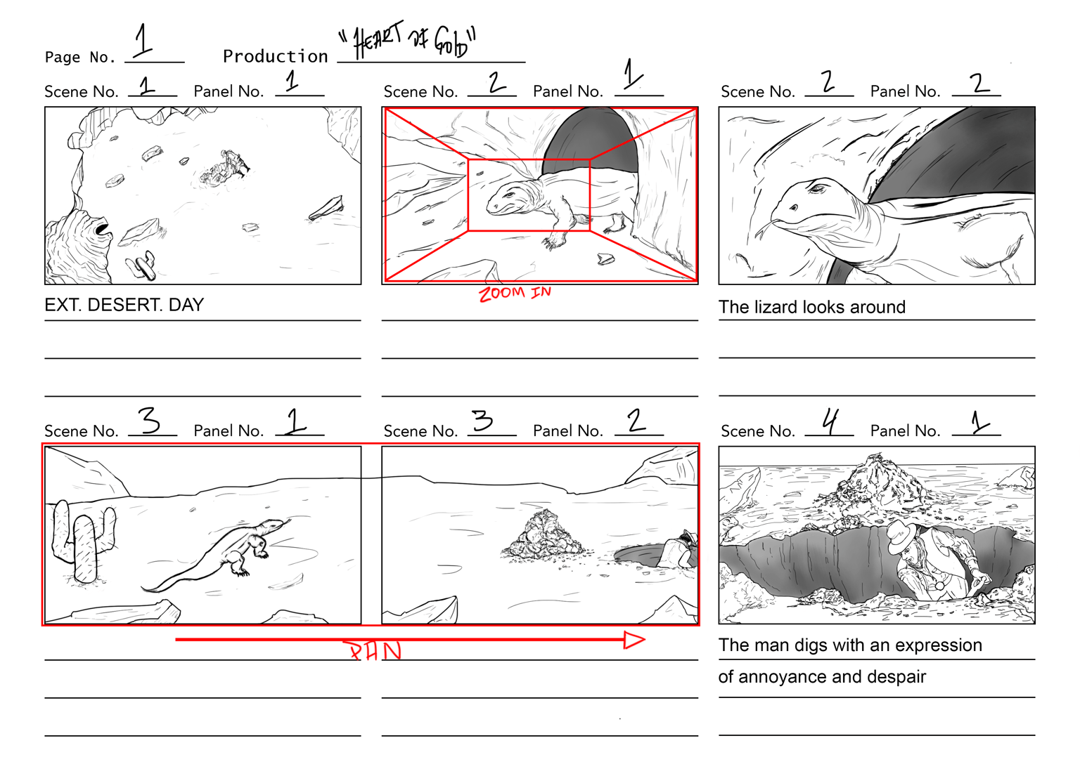 Heart Of Gold Storyboard - image 2 - student project