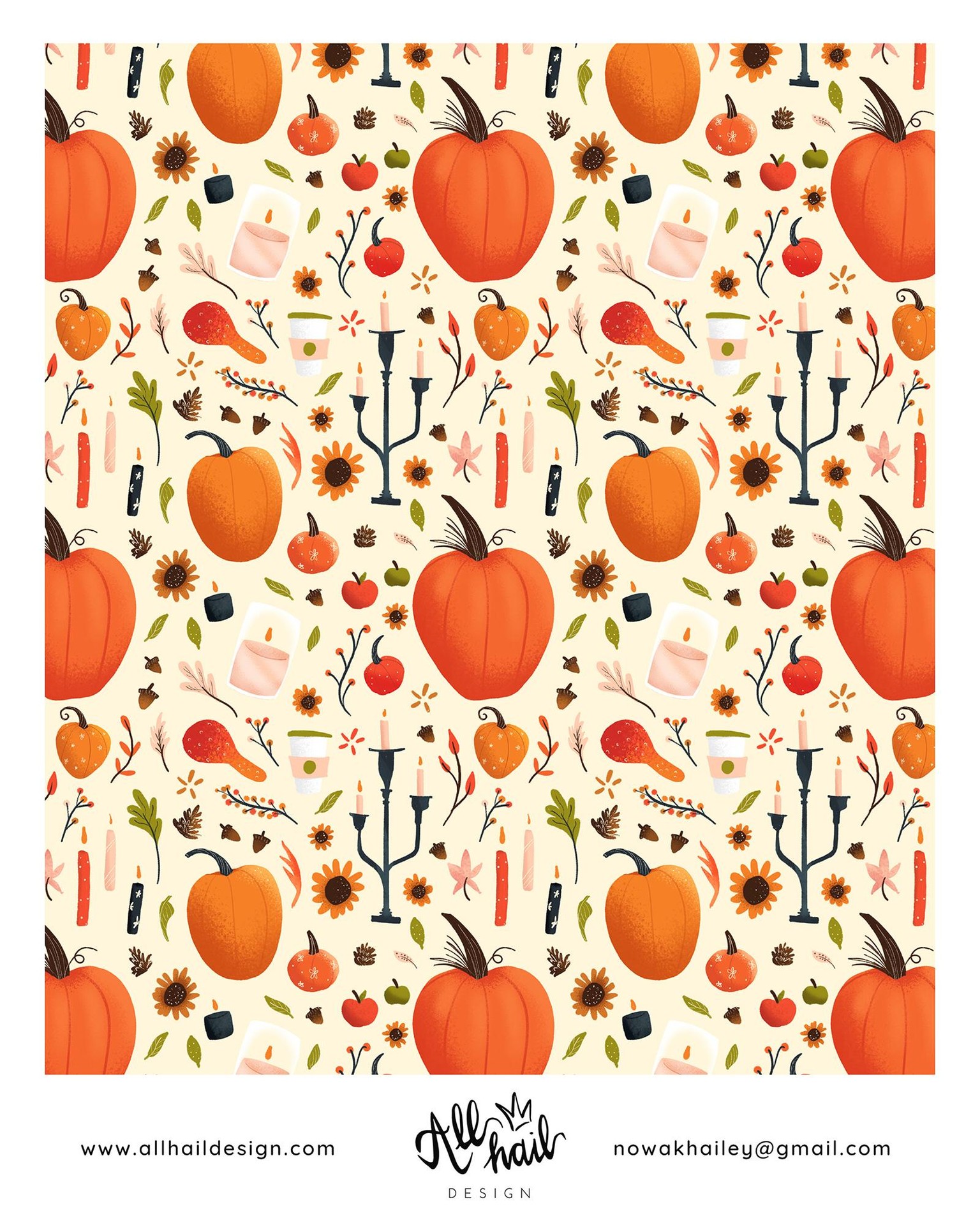 Fall Pumpkin Pattern - image 1 - student project