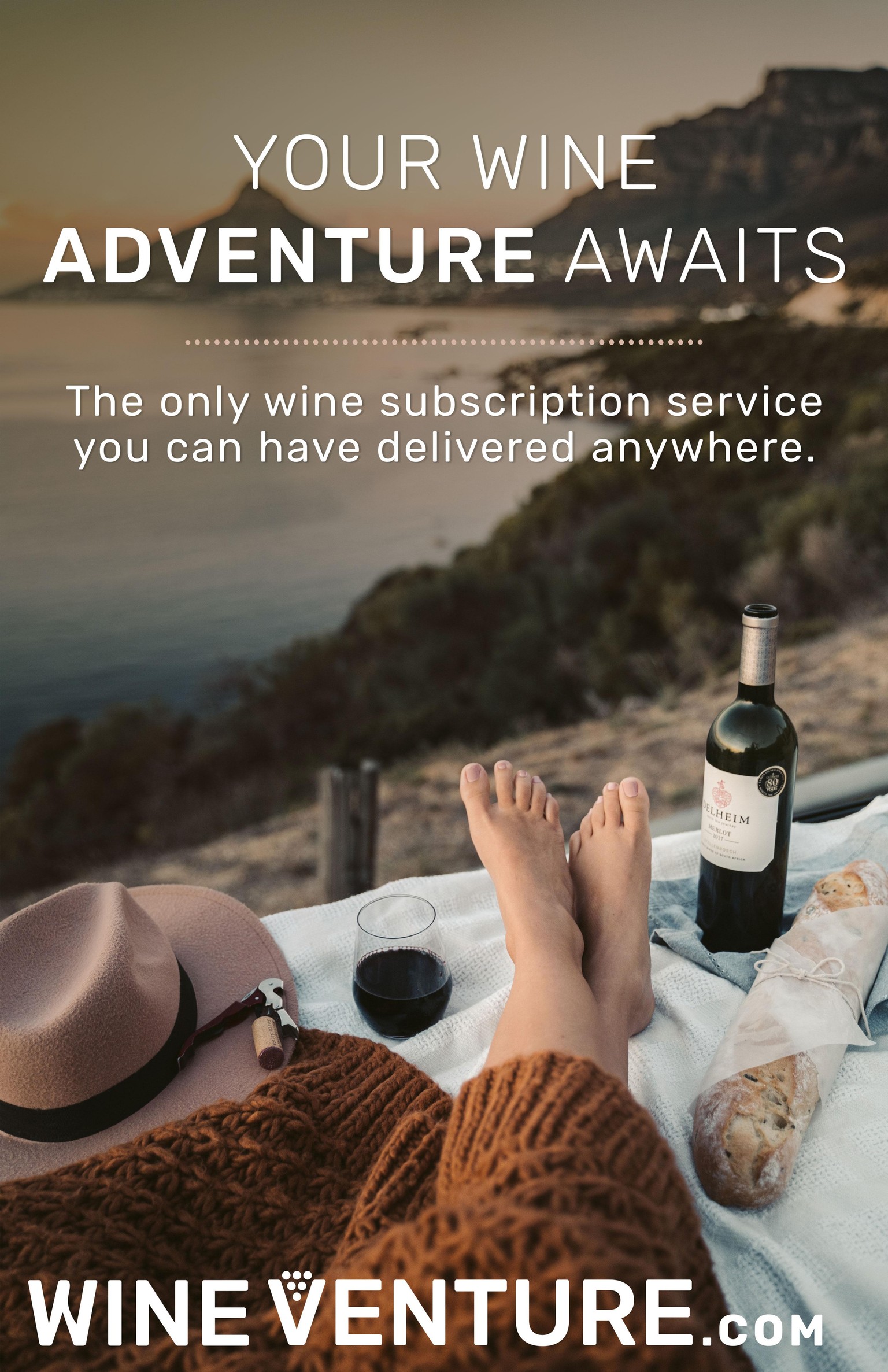 Wine Venture Ad Layout - image 2 - student project