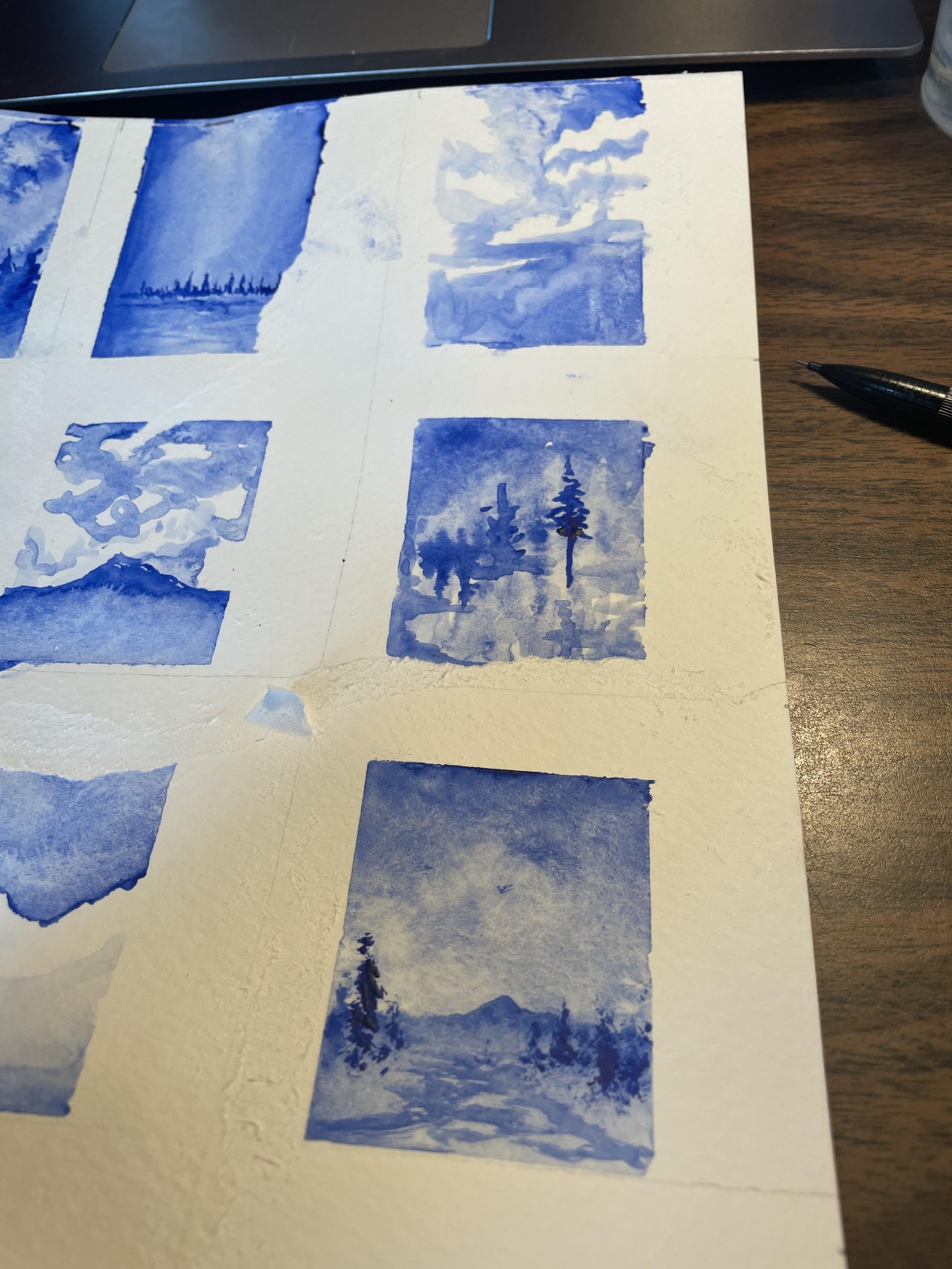 Forest and snowy lake - image 1 - student project