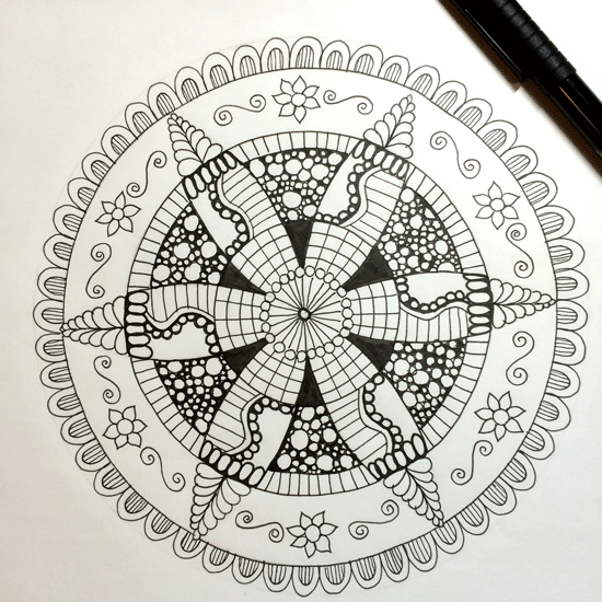 Hand drawn mandala - image 1 - student project