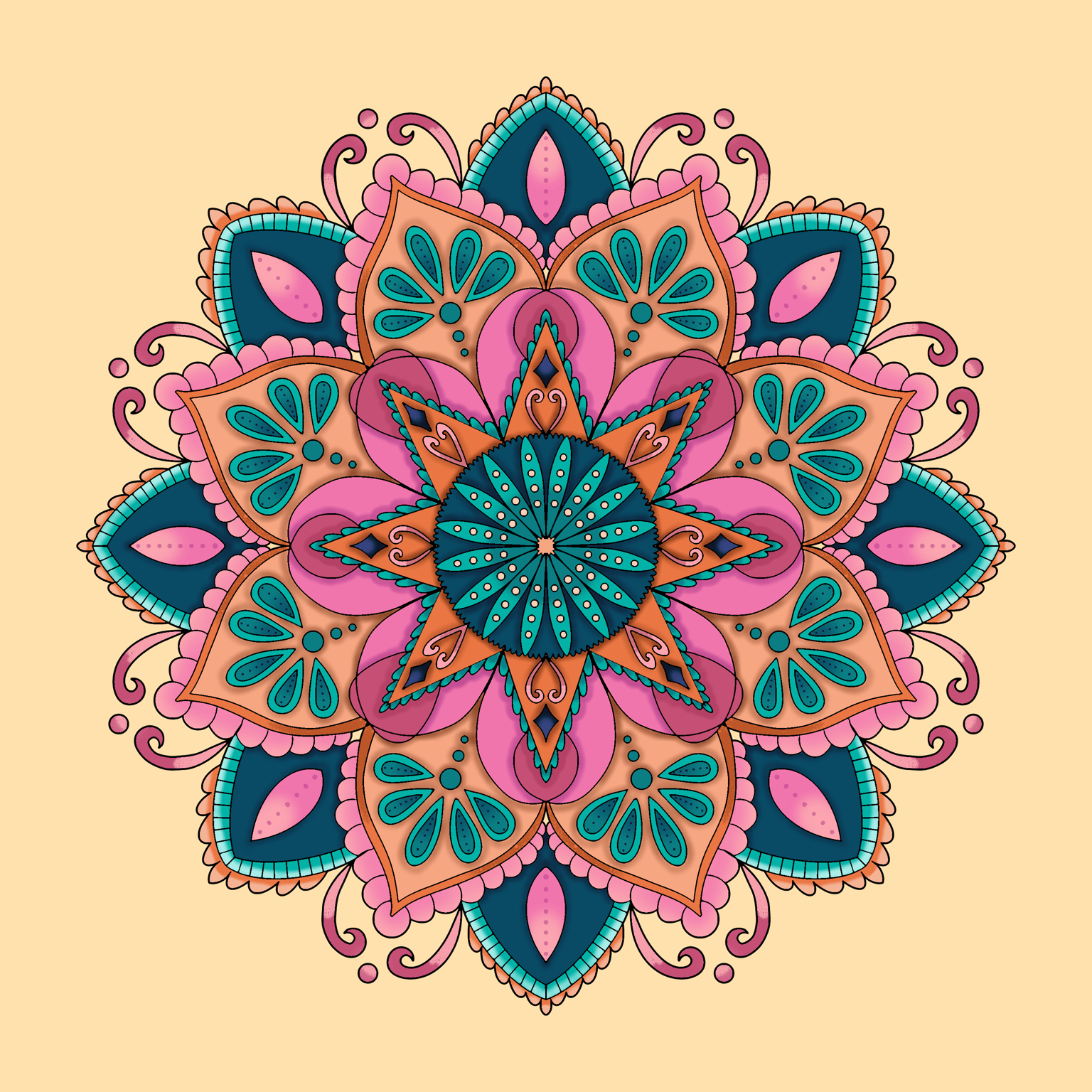 star and floral mandalas - image 1 - student project