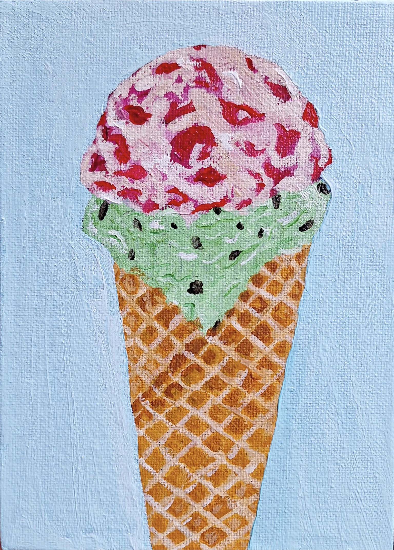 Raspberry ripple and mint choc chip ice cream - image 1 - student project