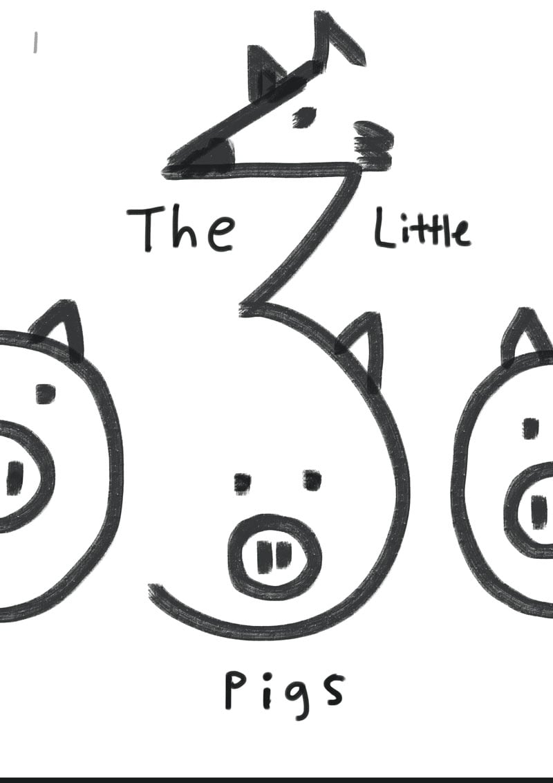 Children's book illustration | 3 Little Pigs | Kevin Foster  - image 1 - student project