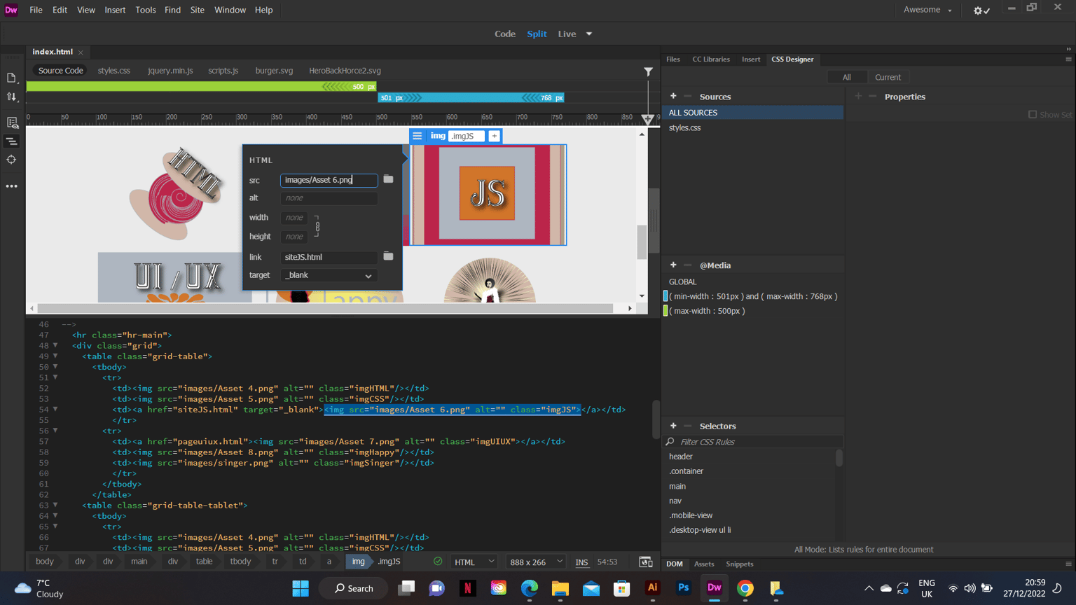 Dreamweaver Site - image 1 - student project