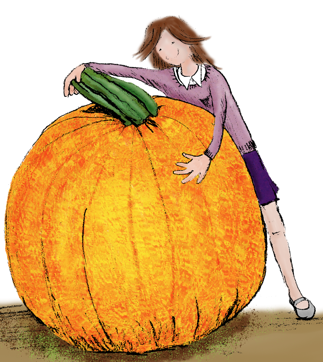 Ellie P shades her pumpkin - image 2 - student project