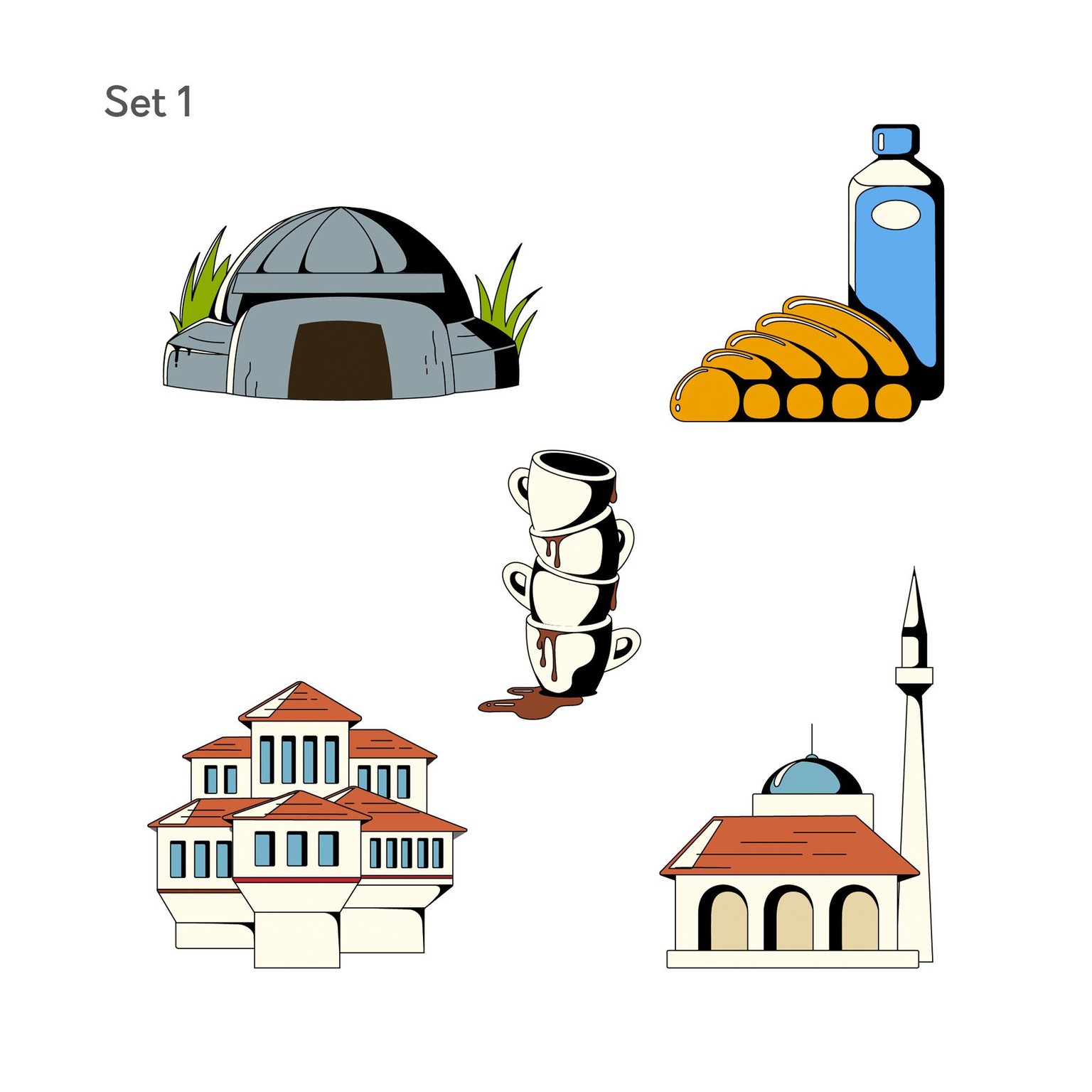 Spot Illustrations on Albania as a travel destination - image 1 - student project