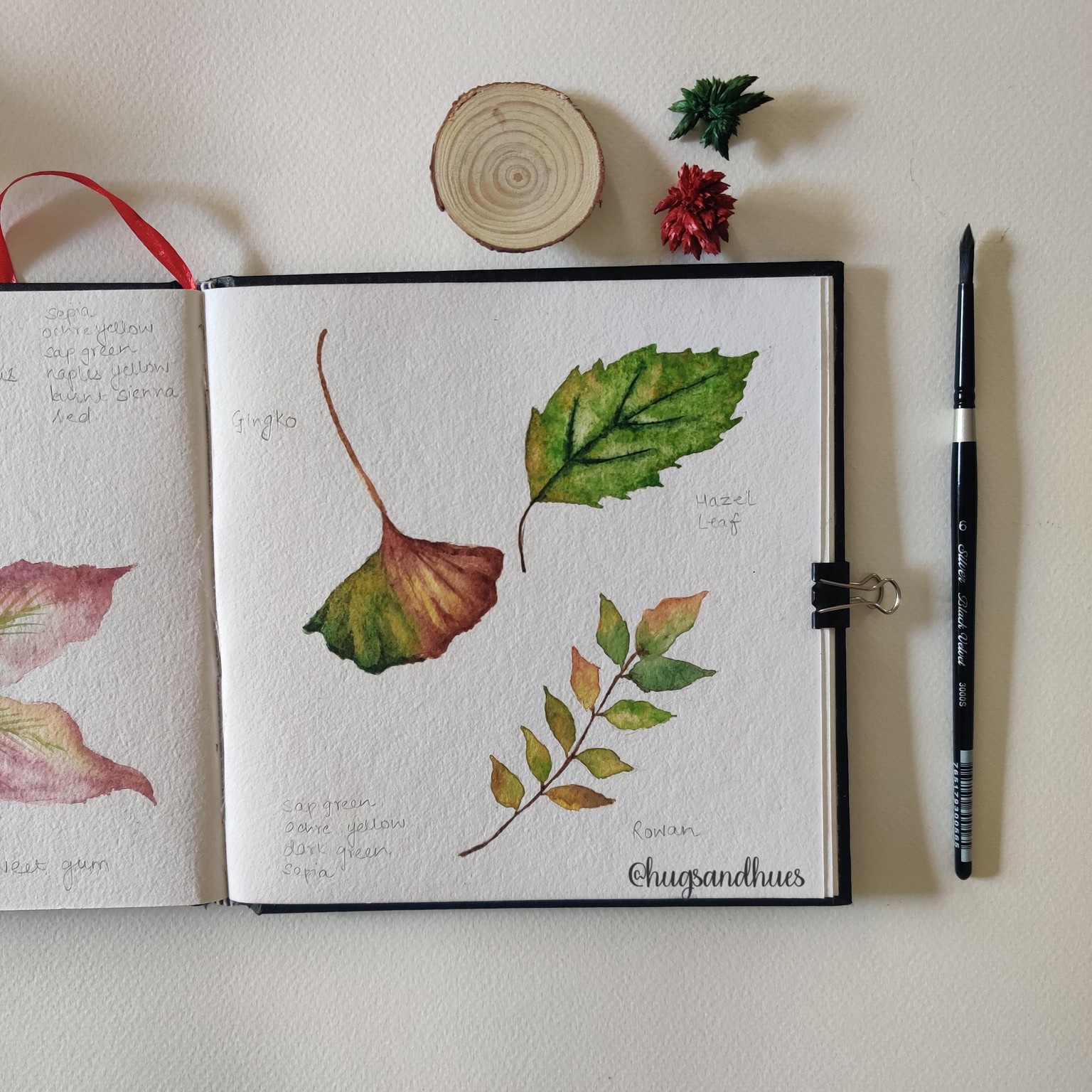 Watercolor Autumn Leaves - image 2 - student project