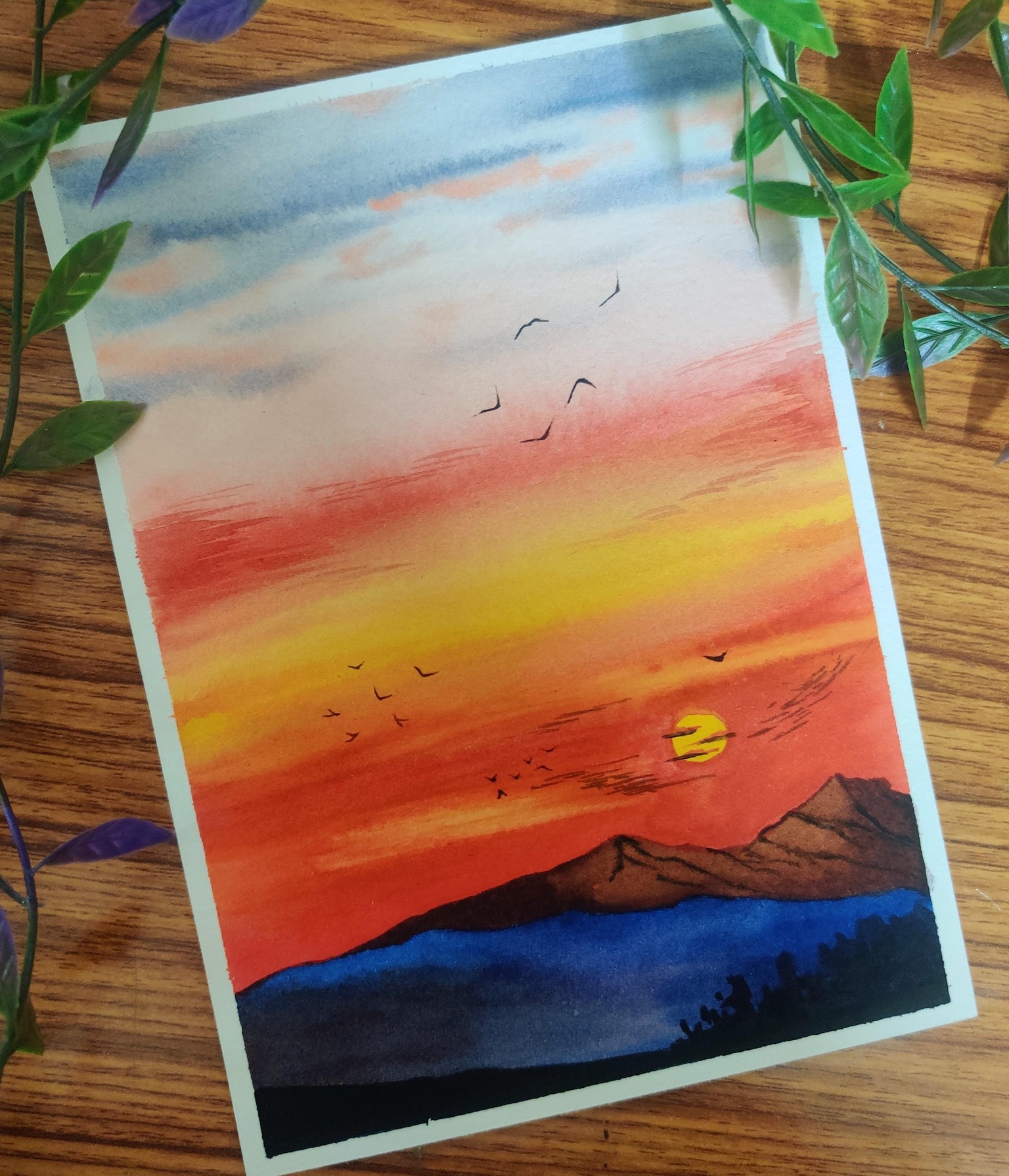 Watercolor Skyscapes with Shanan - image 5 - student project