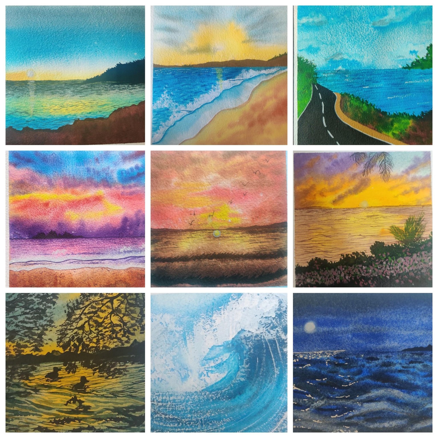 Watercolor Seascapes - image 2 - student project