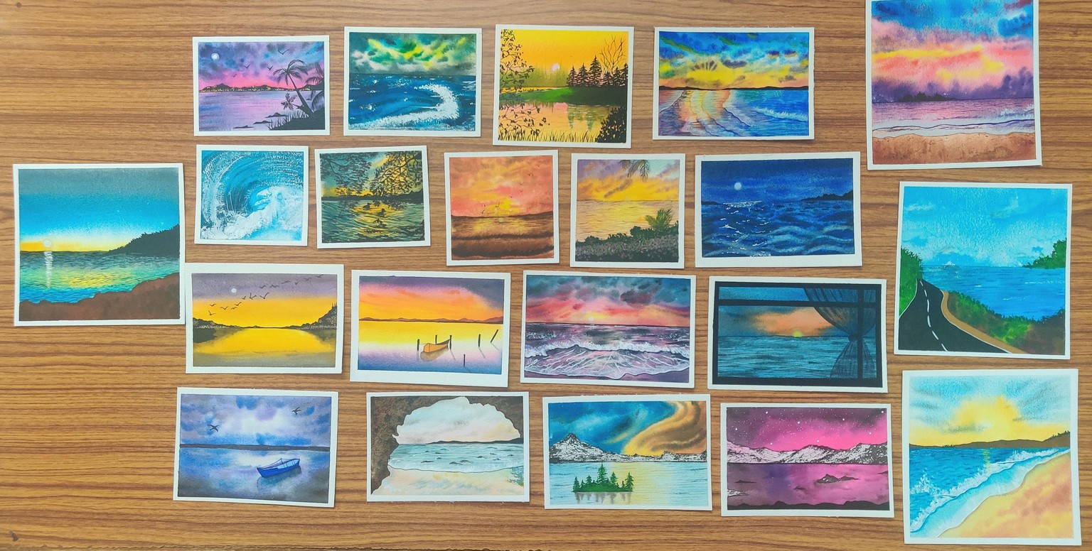 Watercolor Seascapes - image 1 - student project