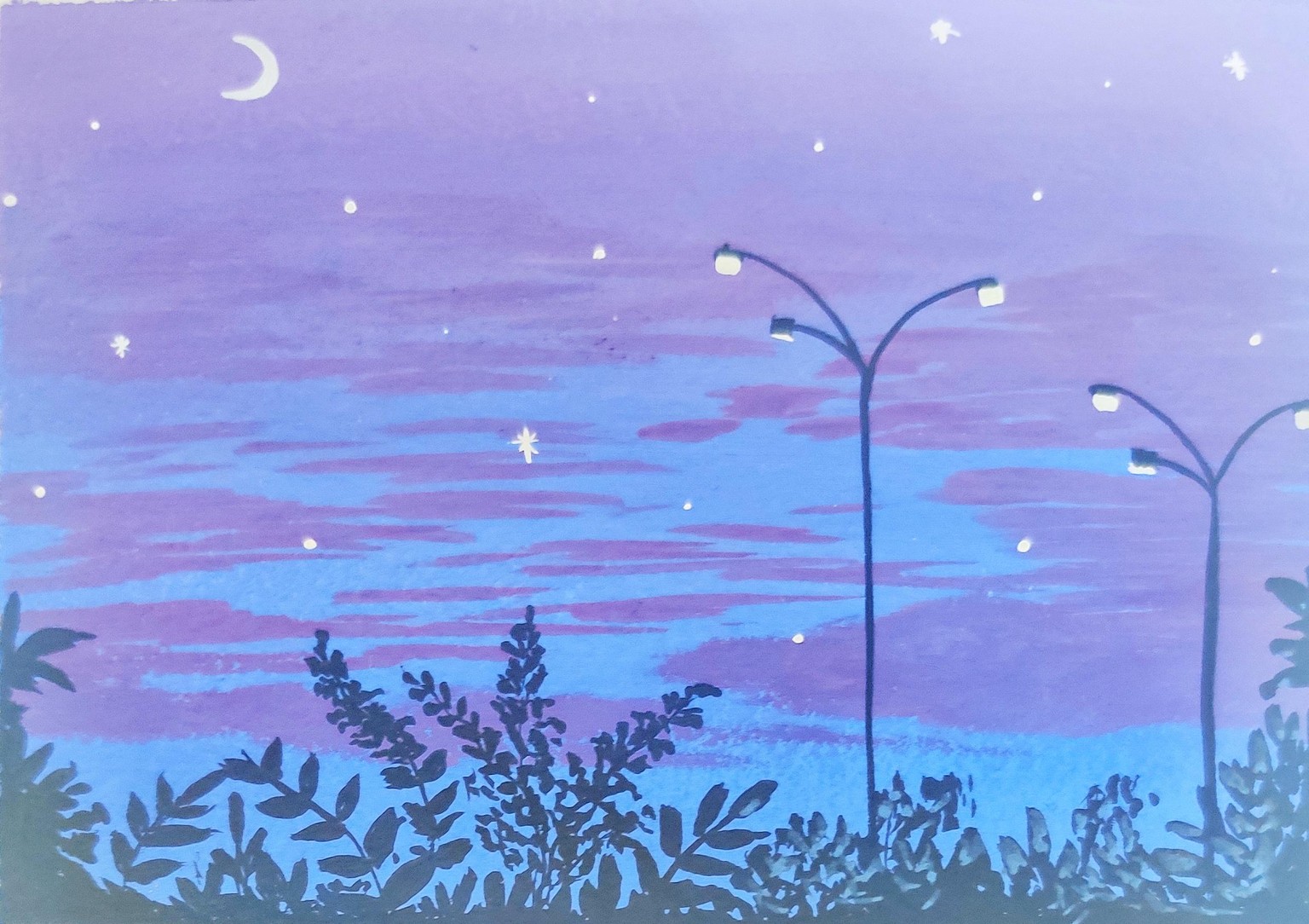Expressive Skies and Aesthetic Clouds in Gouache with Umashree - image 7 - student project