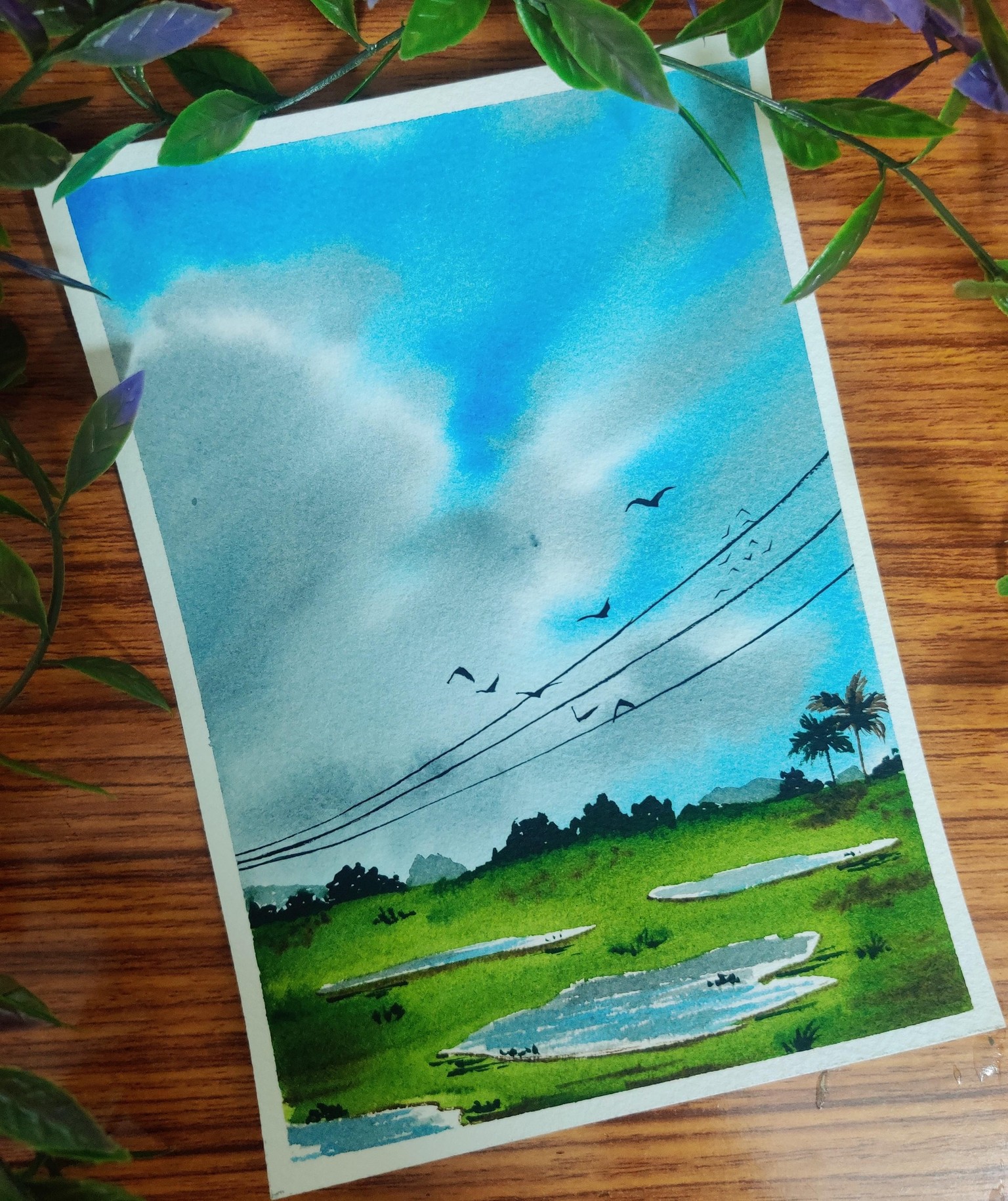 Watercolor Skyscapes with Shanan - image 1 - student project