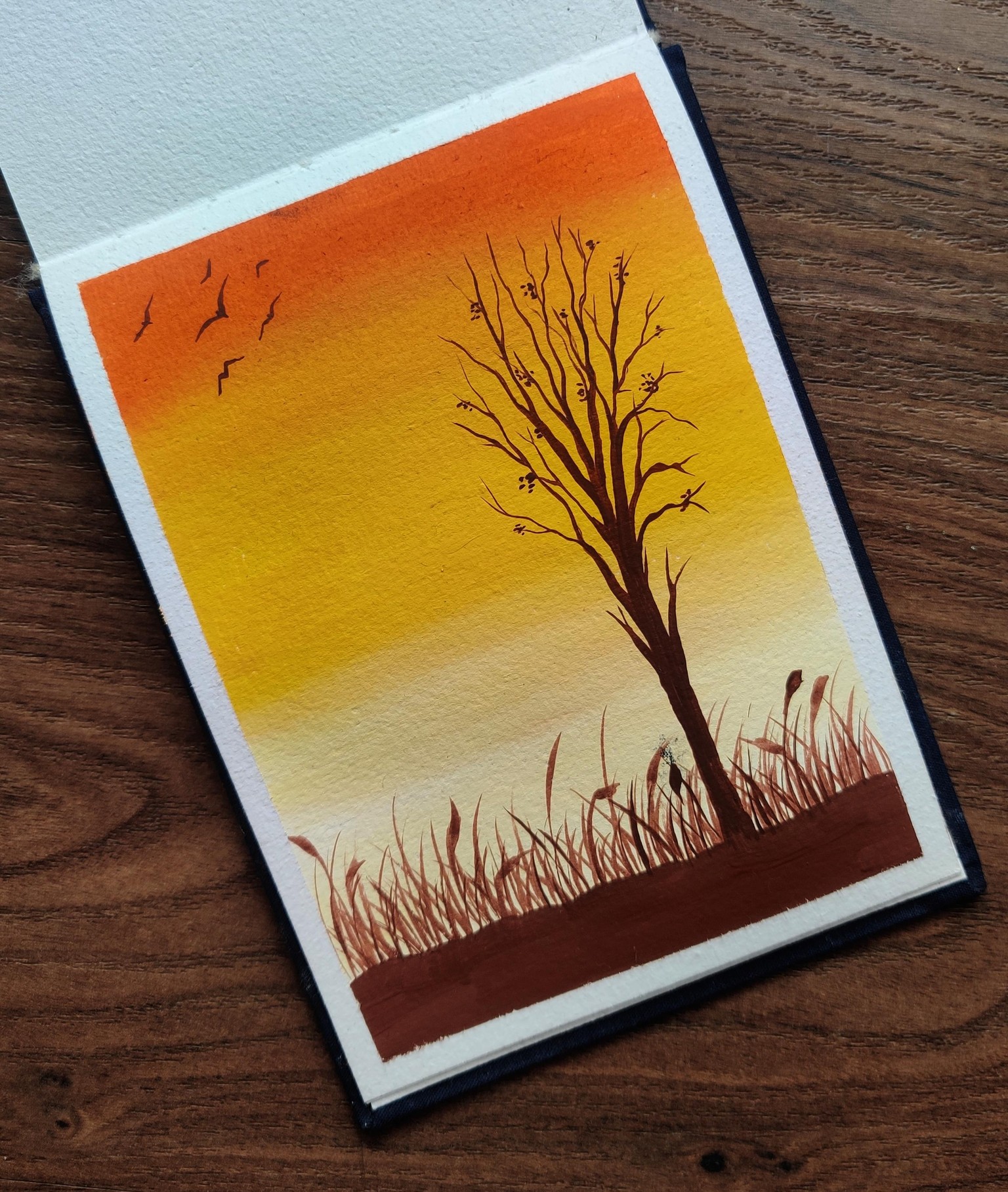 Gouache Landscapes with Mohini - image 2 - student project