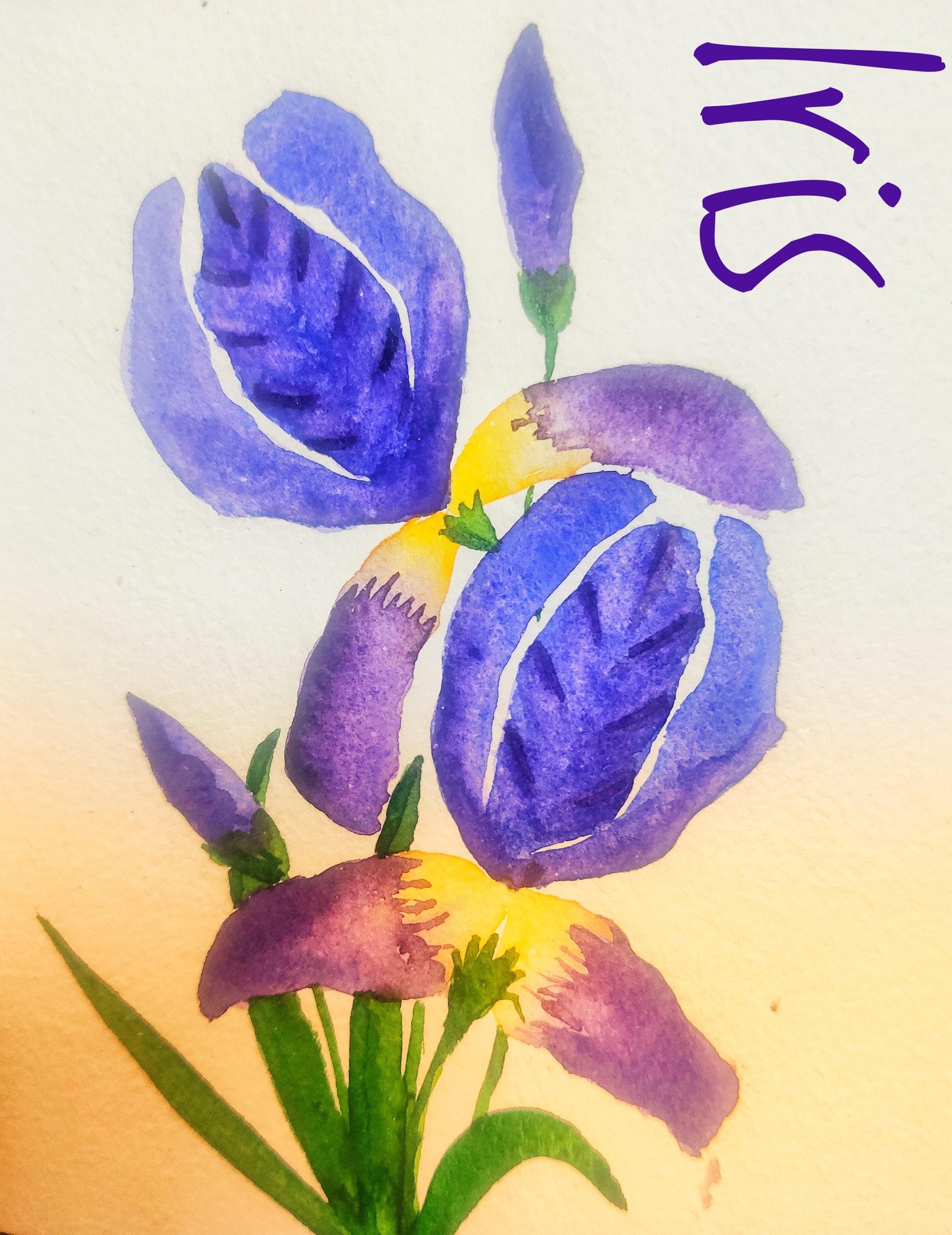 Loose Watercolor Spring Flowers with Vinita - image 5 - student project