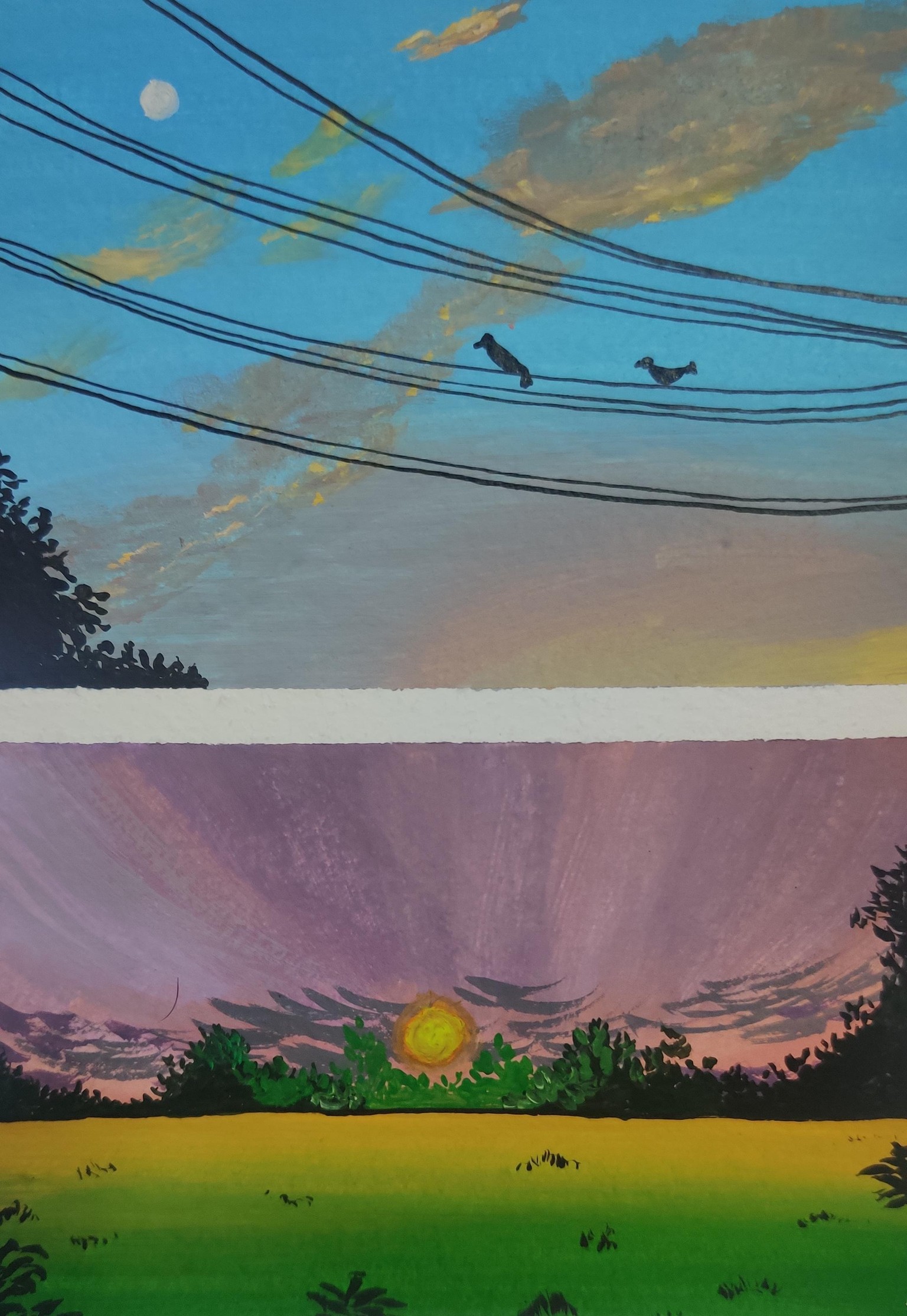 Expressive Skies and Aesthetic Clouds in Gouache with Umashree - image 2 - student project