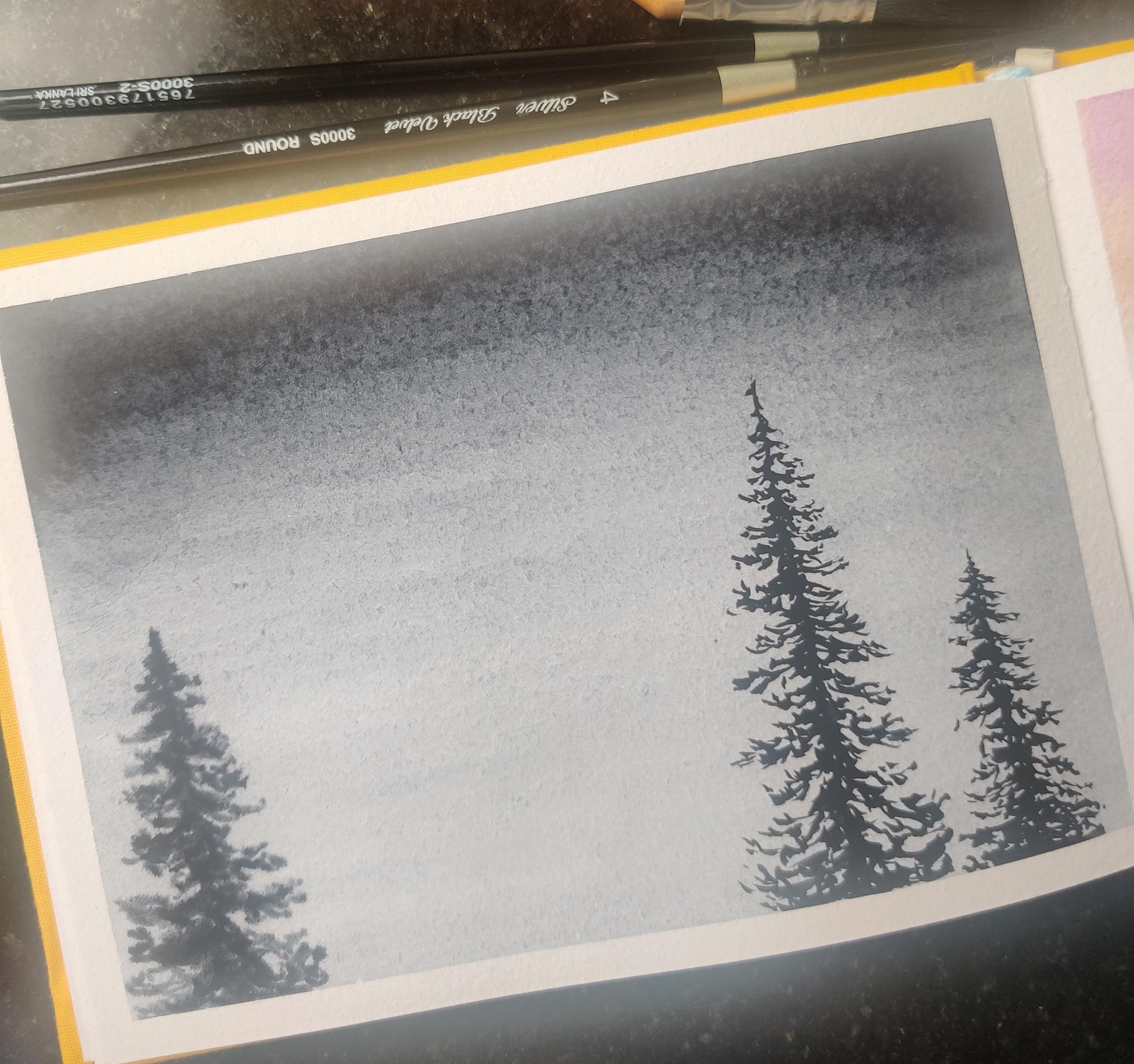 Watercolour Silhouettes with Swathi - image 8 - student project
