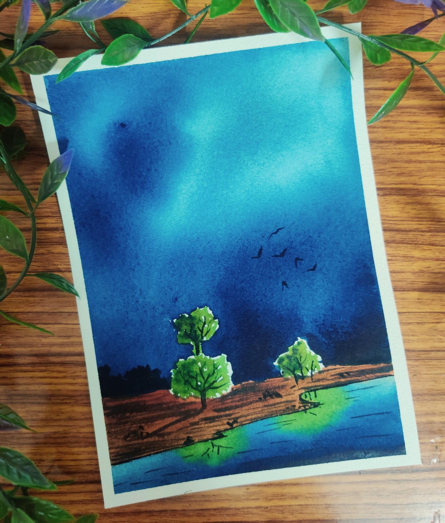 Watercolor Skyscapes with Shanan - image 3 - student project