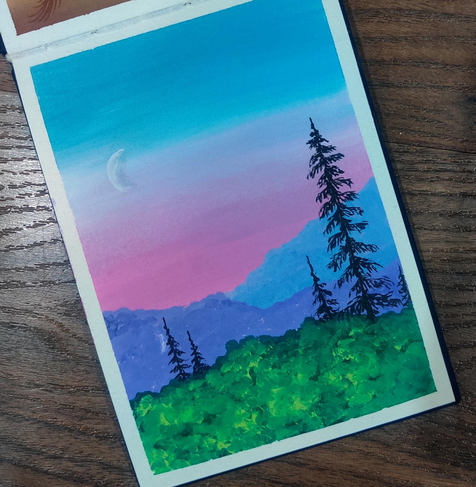 Gouache Landscapes with Mohini - image 8 - student project