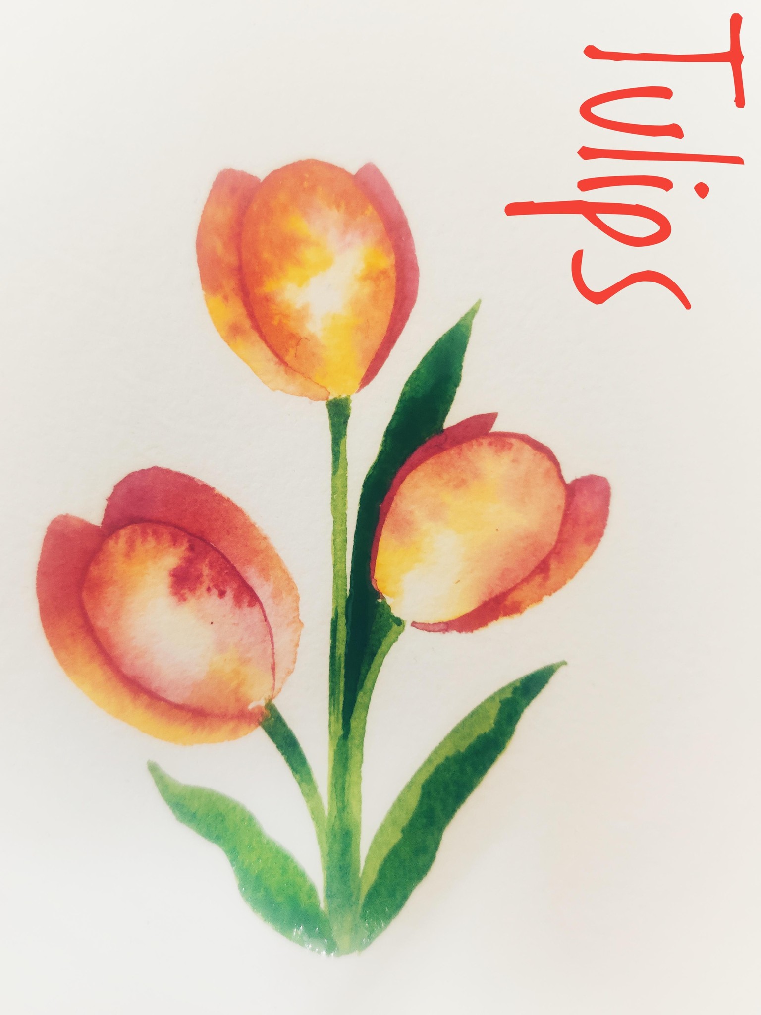Loose Watercolor Spring Flowers with Vinita - image 3 - student project