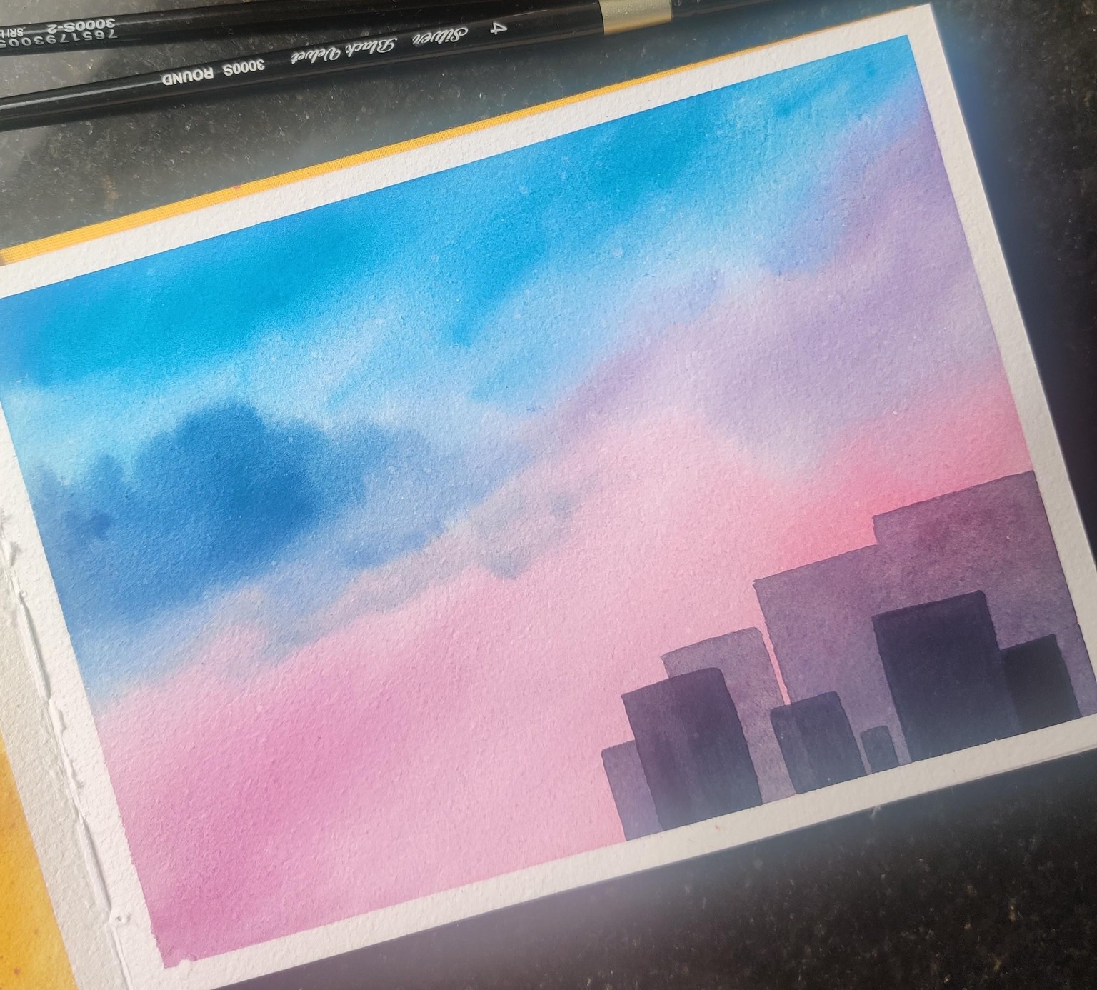 Watercolour Silhouettes with Swathi - image 7 - student project