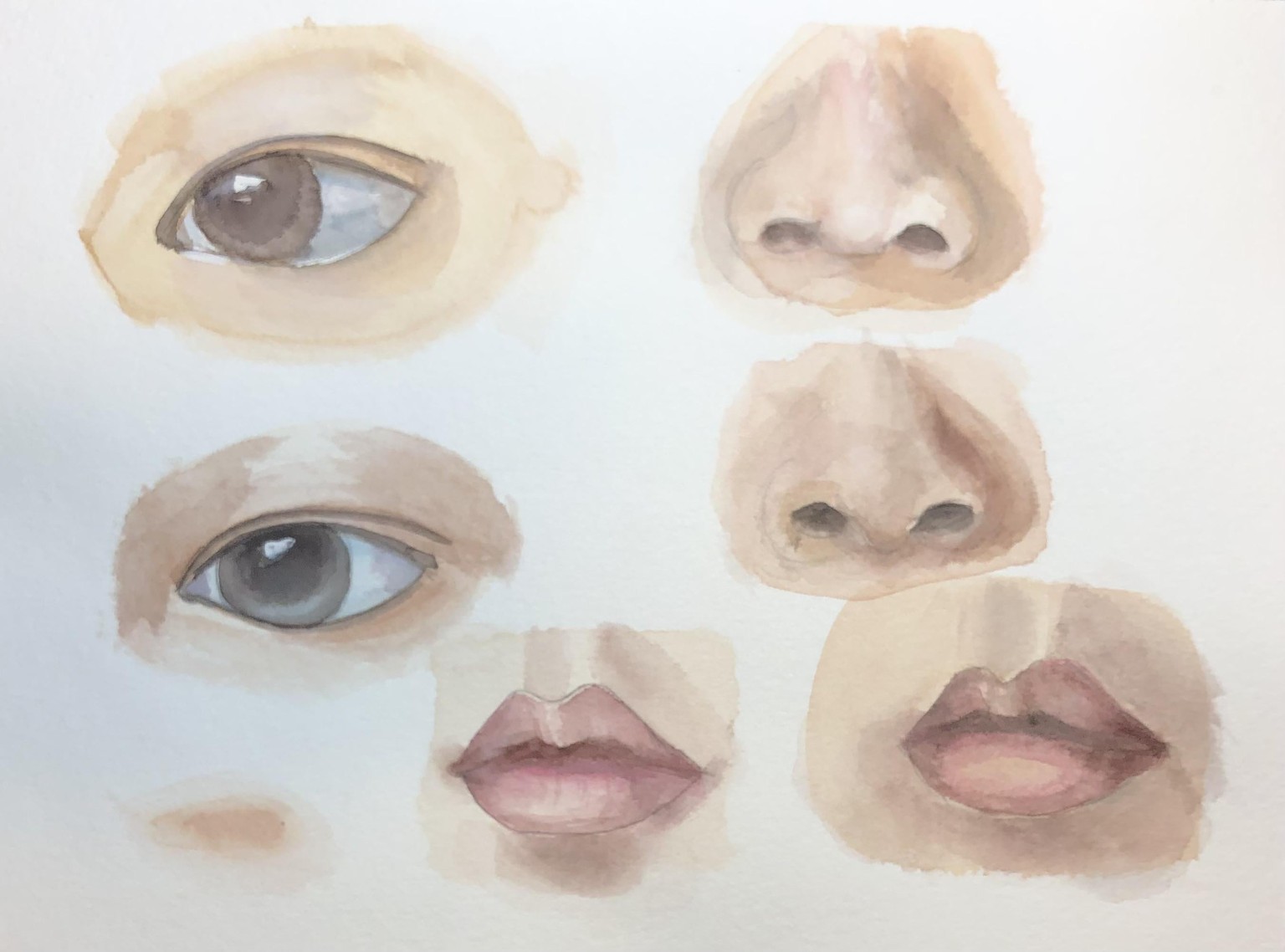Little girl's portriat in watercolor - image 2 - student project